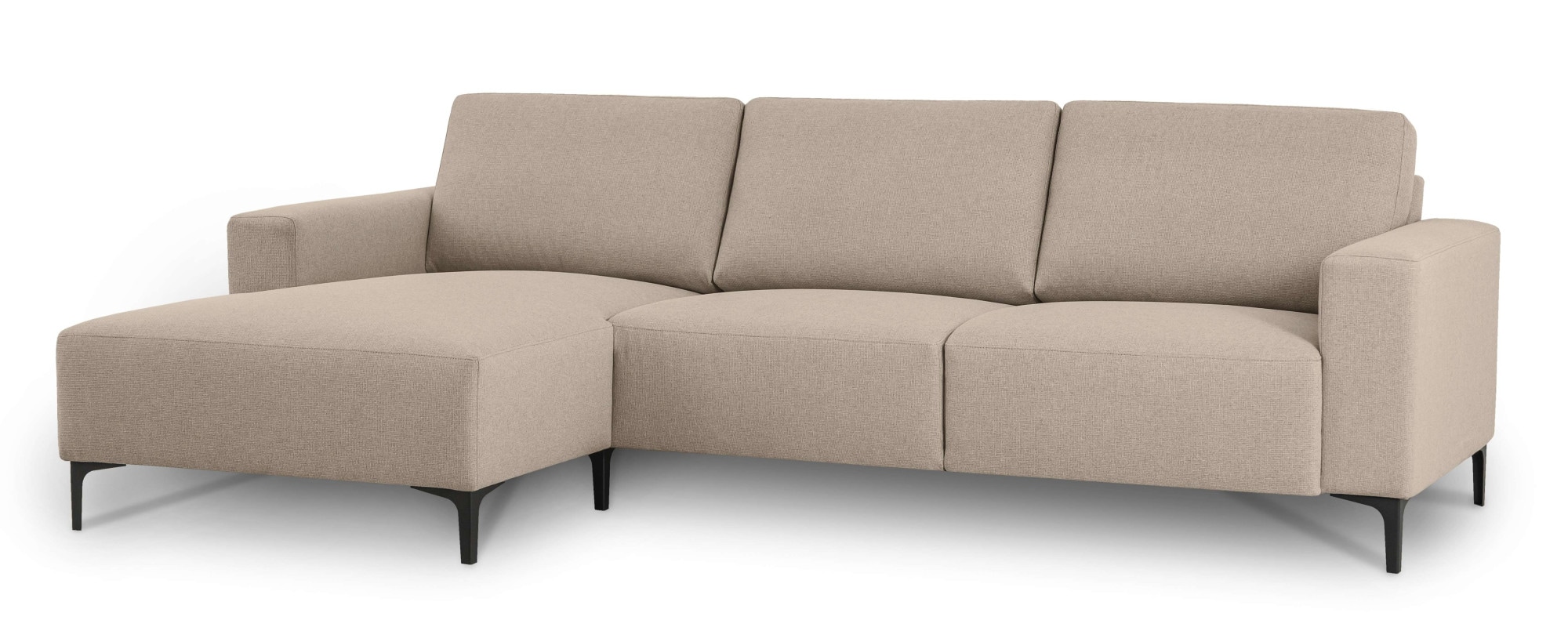 Home affaire Ecksofa »Tournon, L-Form, Breite 262 cm, Webstoff, Chenille«, Designsofa im nordischen Stil, Wellenunterfederung, Metallfüsse
