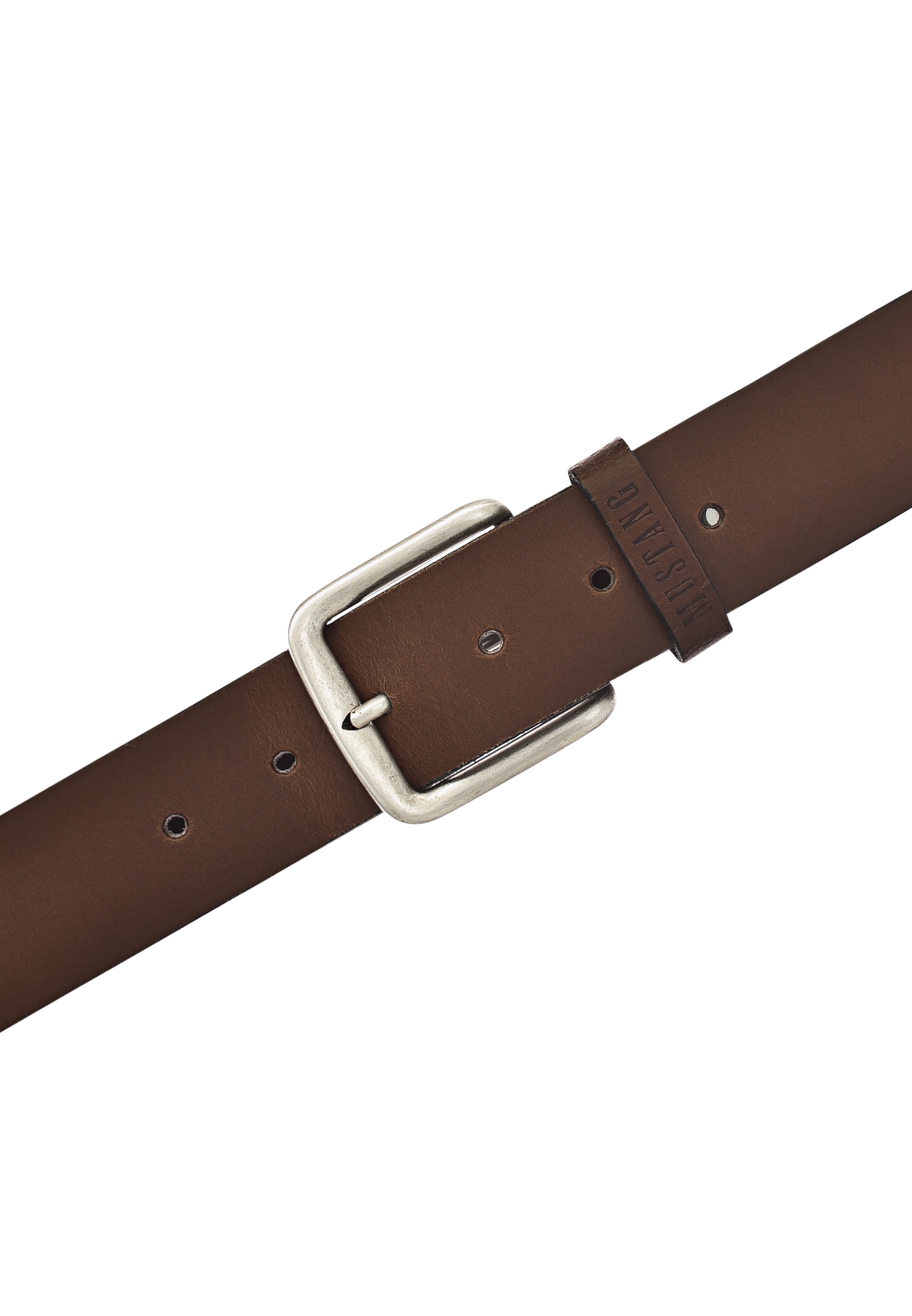 MUSTANG Ledergürtel, Klassische Dornschliesse in leichter Used-Optik, 4 cm