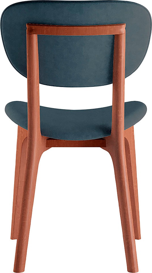 INOSIGN Stuhl »COZY Made in Italy«, (Set), 2 St., Microfaser, Gestell in Buche, Kirsch- oder Nussbaum, Massivholz, Design Stuhl