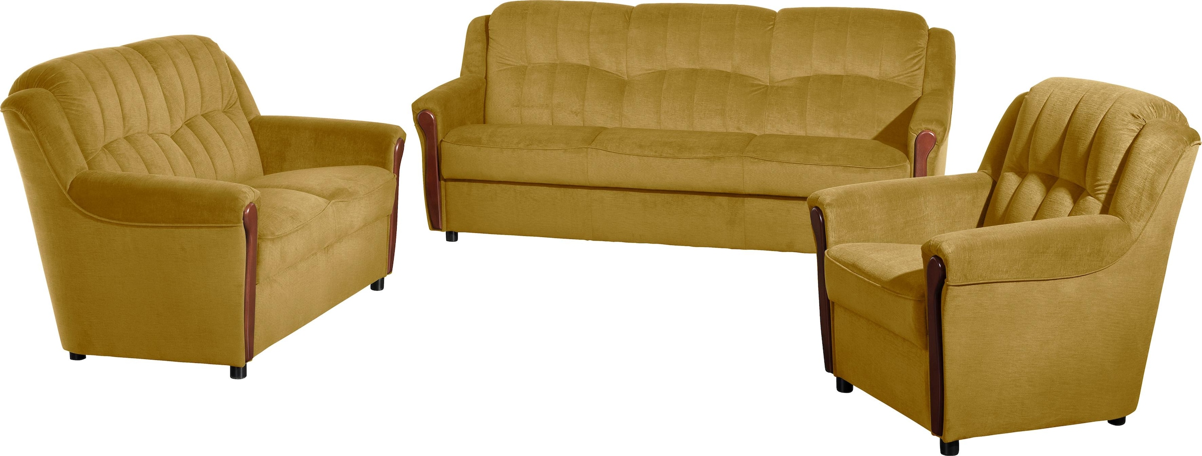 Max Winzer® Sessel »Trier, Loungesessel, klassisch, Retro und modern, Komfortsitzhöhe 47cm«, mit Sichtholzschabracken, schmale Armlehnen, hohe Rückenlehne