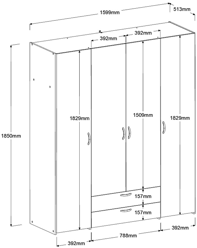 Parisot Drehtürenschrank »Daily 1«