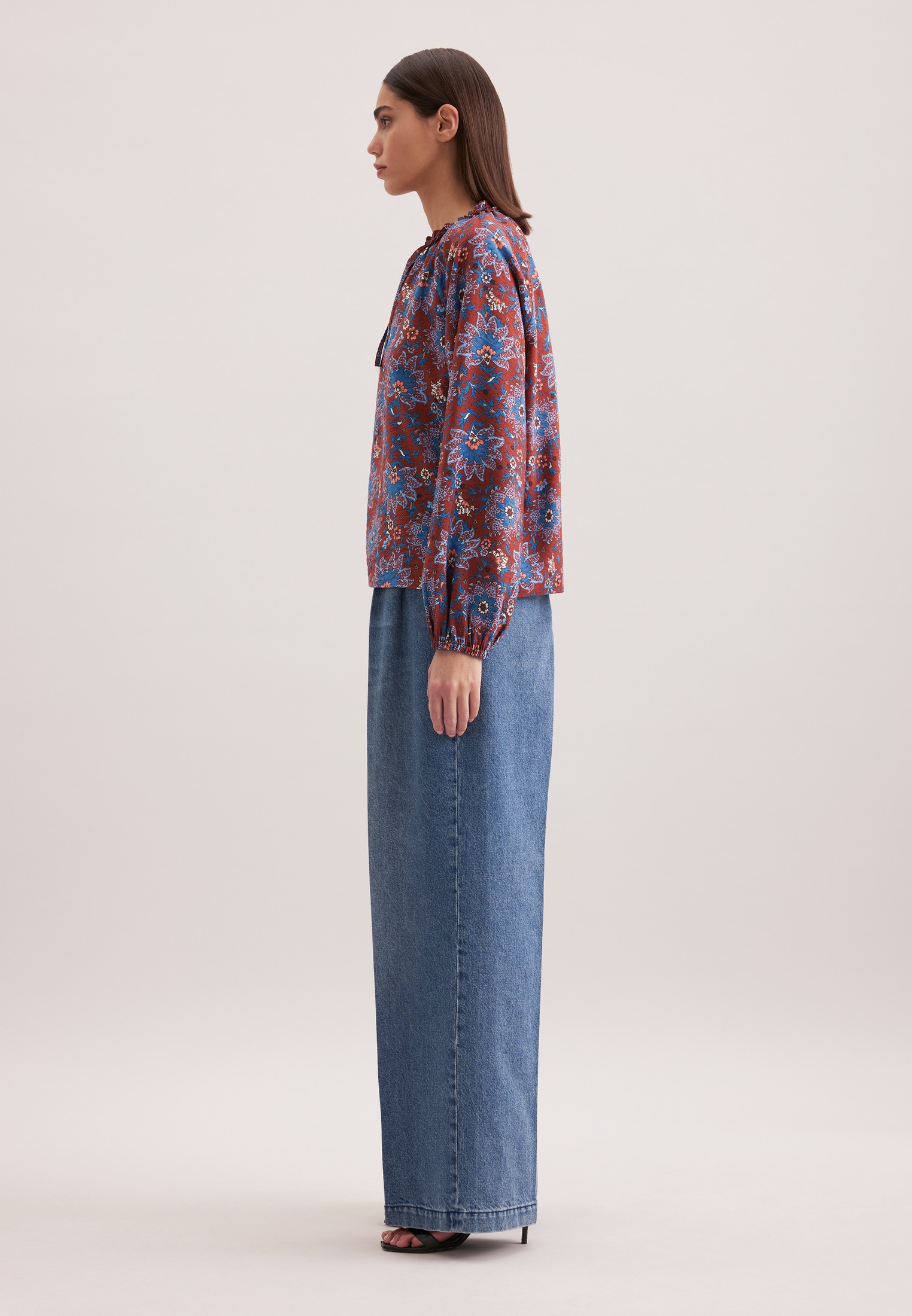 seidensticker Klassische Bluse »Schwarze Rose« Tunika Druck