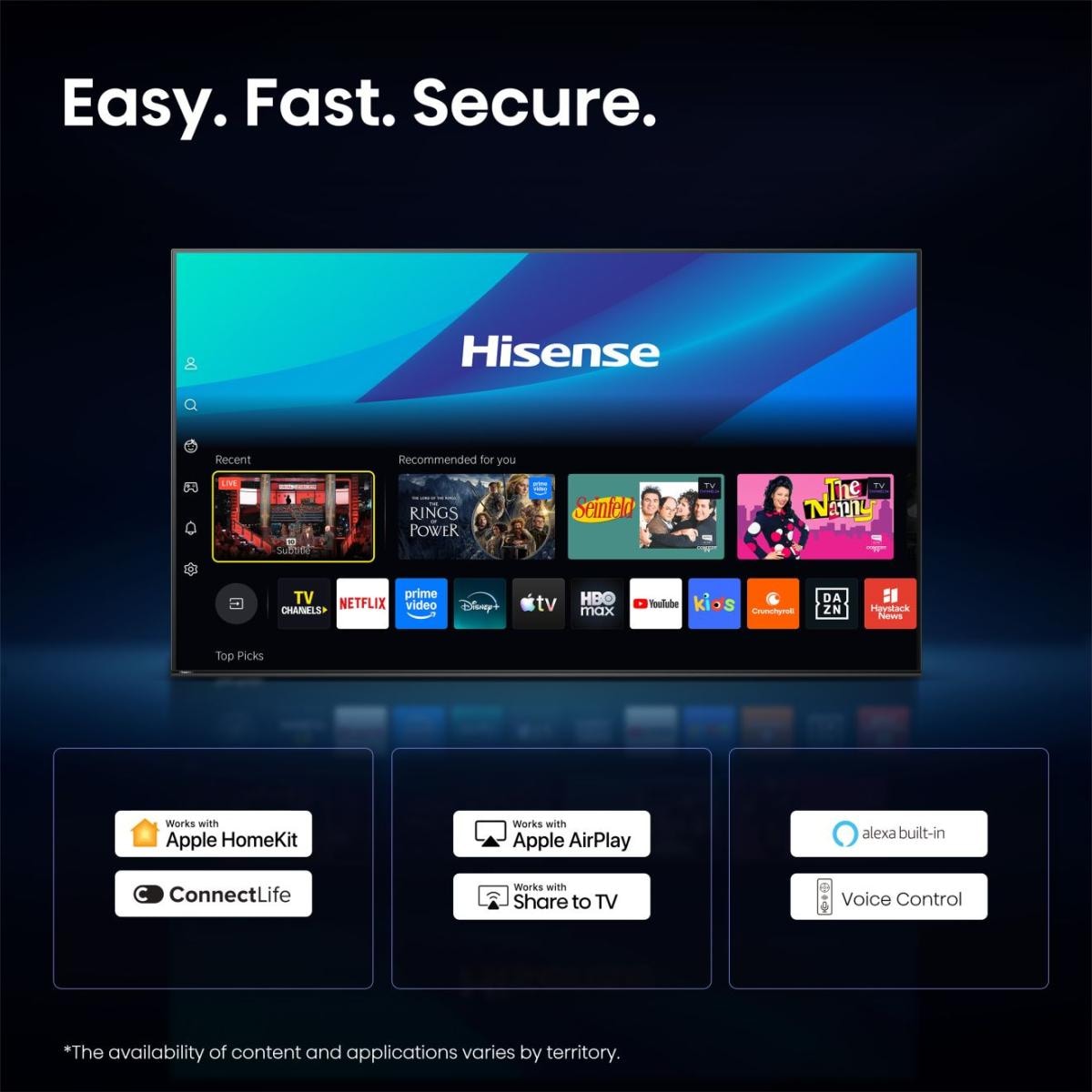 Hisense Téléviseur QLED »75U7DSE« 189 cm/75 ″