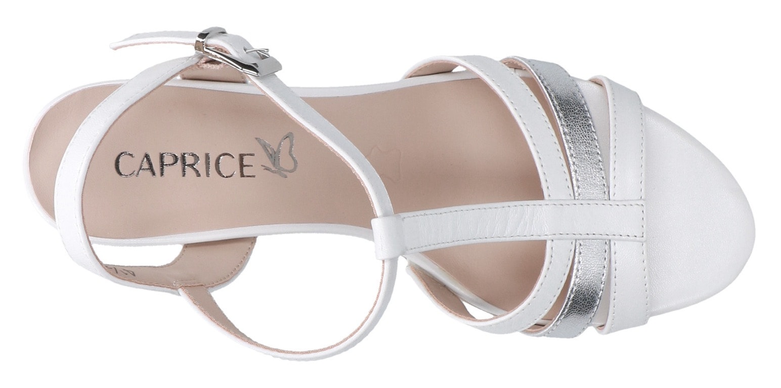 Caprice Sandalette, Sommerschuh, Riemchensandalette, Blockabsatz, mit Memory Foam