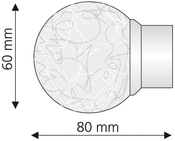 Liedeco Gardinenstangen-Endstück für Gardinenstange Ø 28 mm
