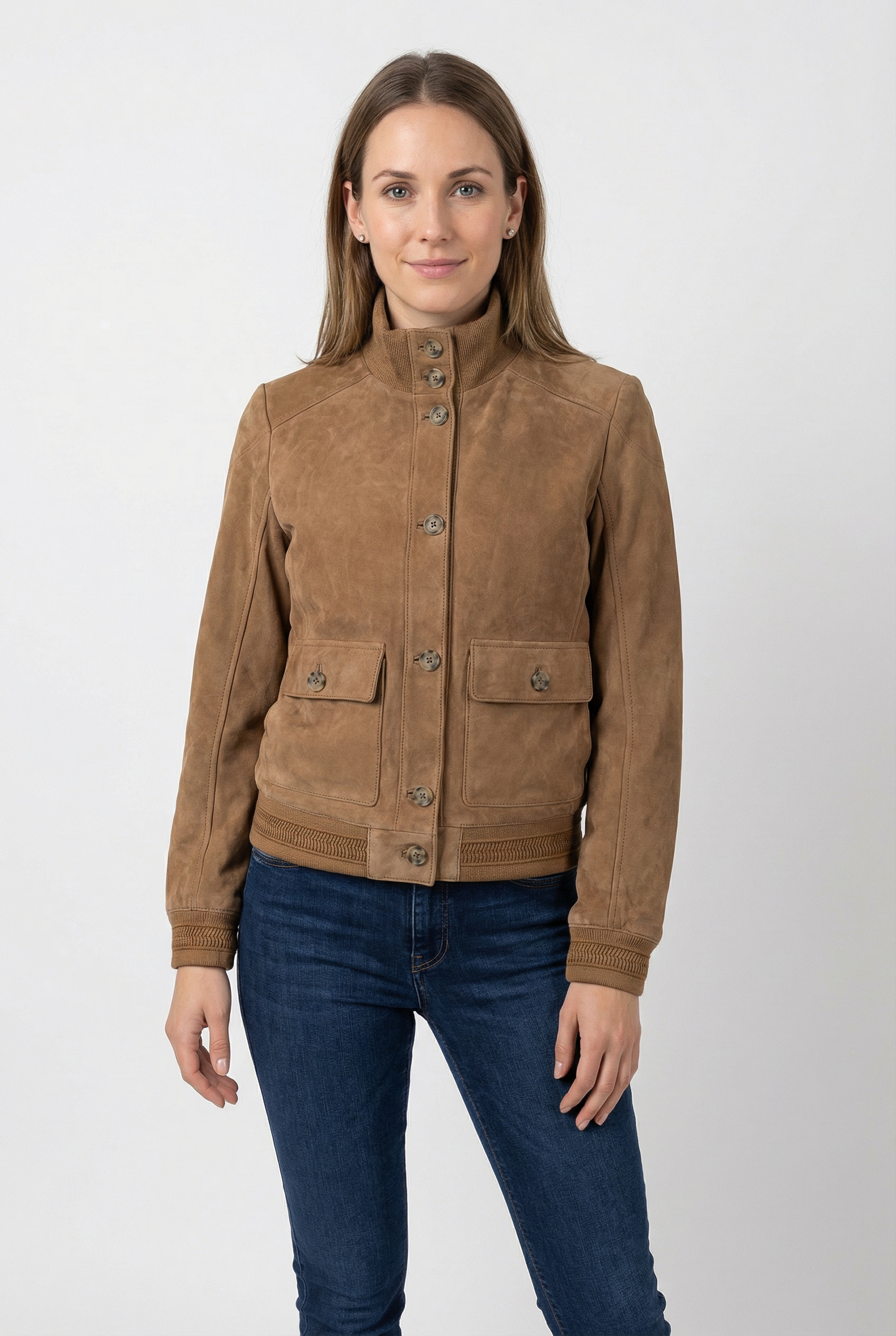 Image of Mauritius Lederjacke "MWDajana" Blouson aus Veloursleder
