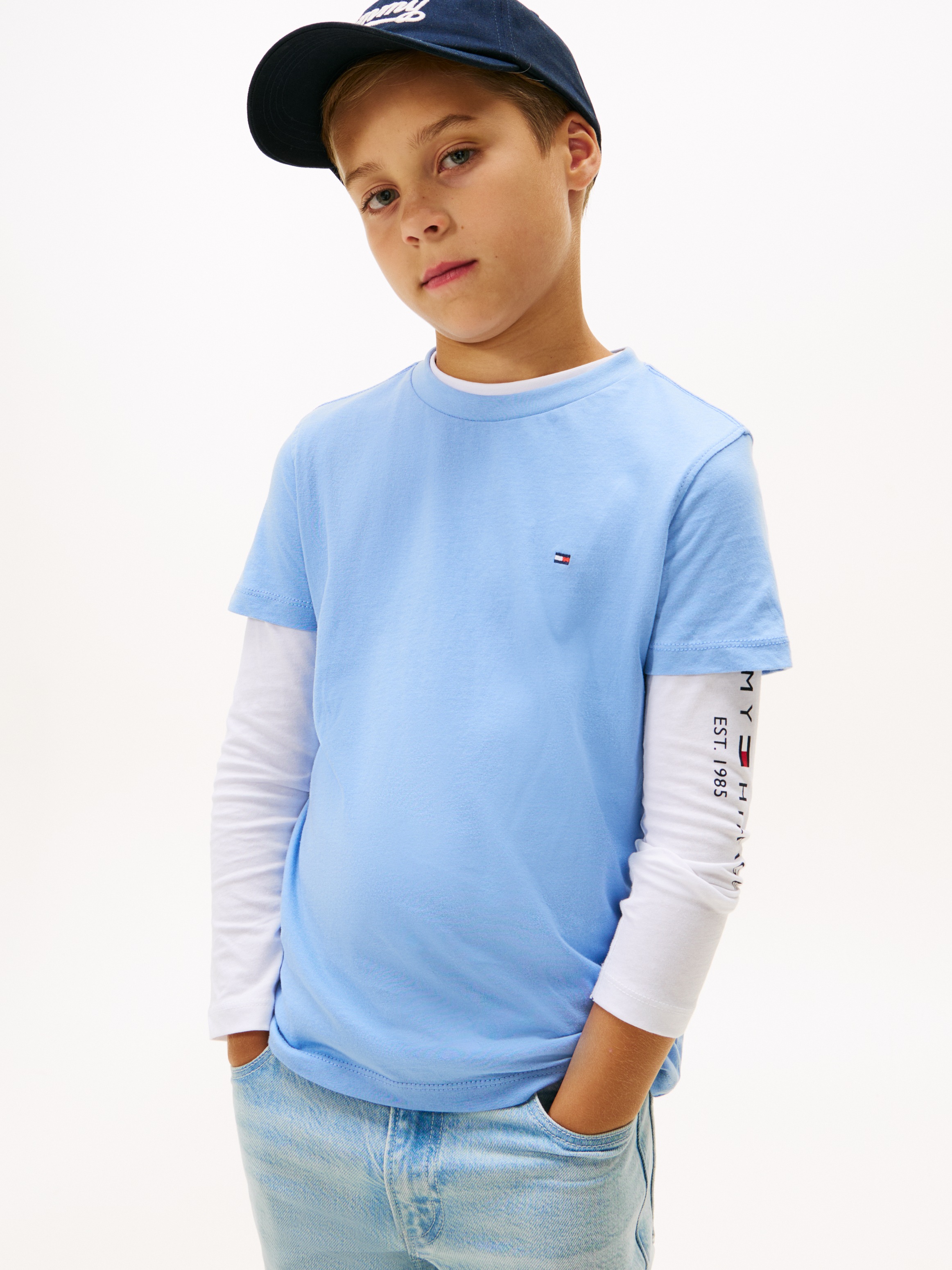 Image of Tommy Hilfiger T-Shirt "ESSENTIAL COTTON TEE S/S" mit Logostickerei