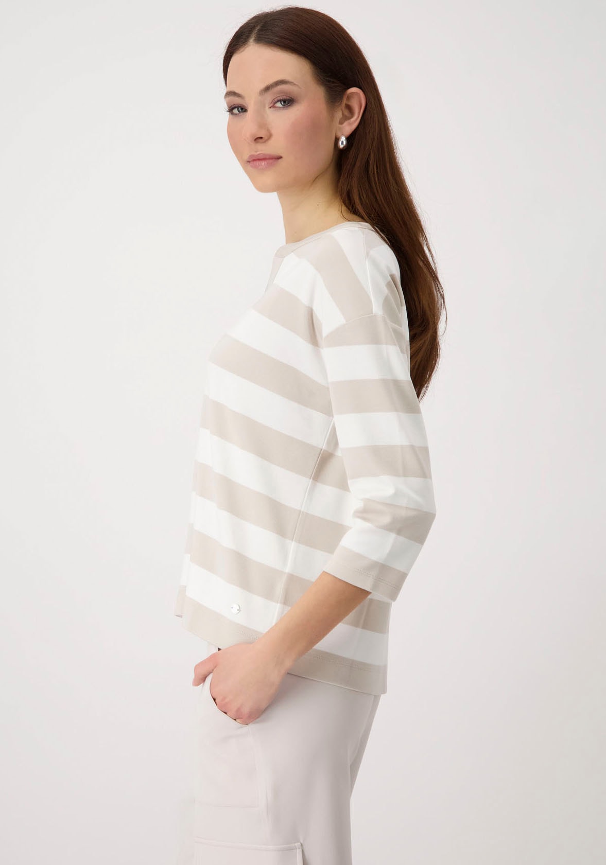 Monari Sweatshirt, mit Blockstreifen