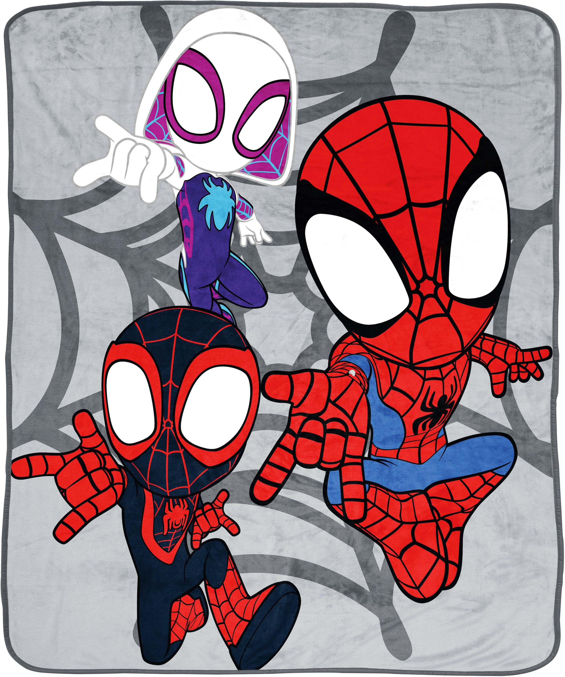 Image of MARVEL Kinderdecke "Marvel Spidey 130 x 150 cm" mit Miles Morales & Ghost ESider Gwen