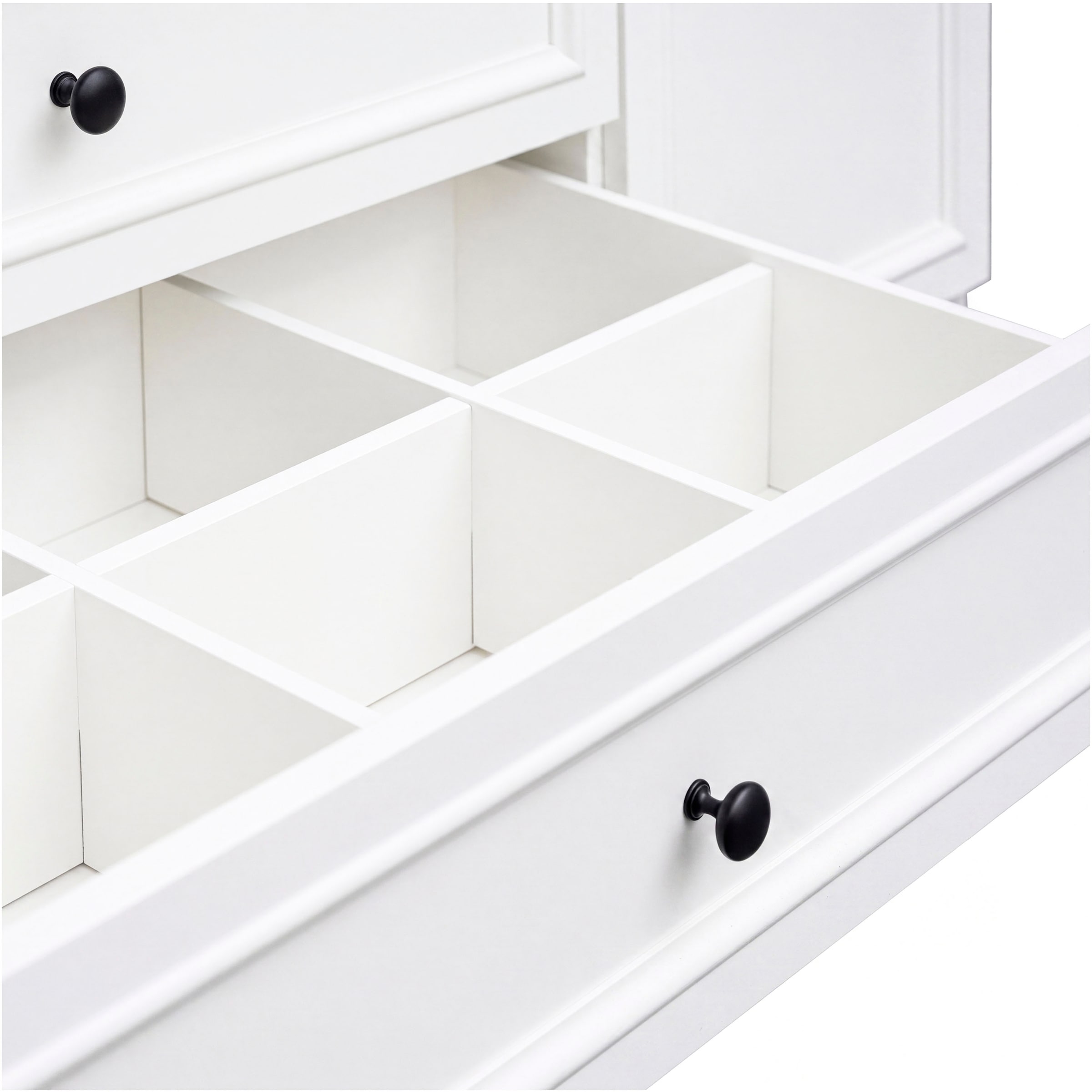 GOODproduct Armoires à vêtements »Arrian 240 cm Weiss | 6-türiger Drehtürenschrank im Landhausstil« ESPACE DE RANGEMENT XXL POUR VOTRE MAISON