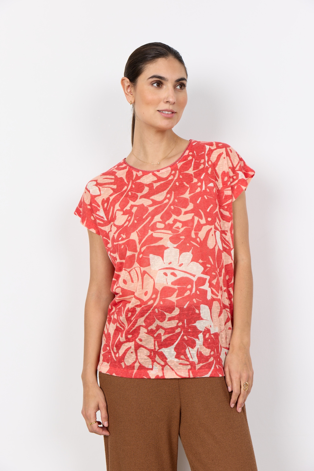 Image of soyaconcept Kurzarmshirt "SC-ARETHA 46" Kunstfaser