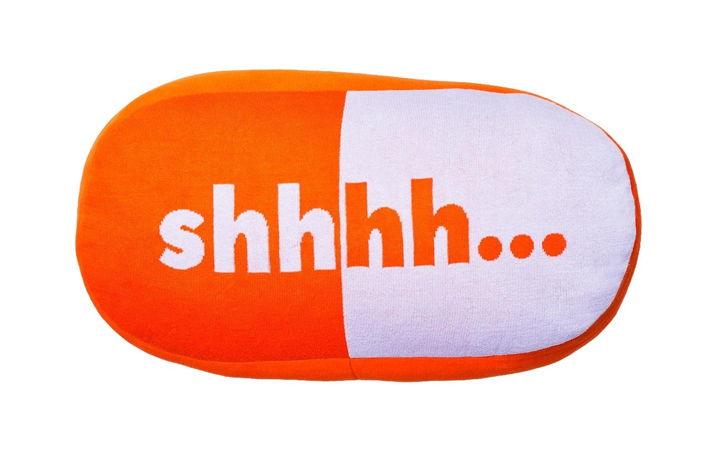 Image of Dekokissen "Chic Mic Gestricktes Shhh 30 x 60 cm"