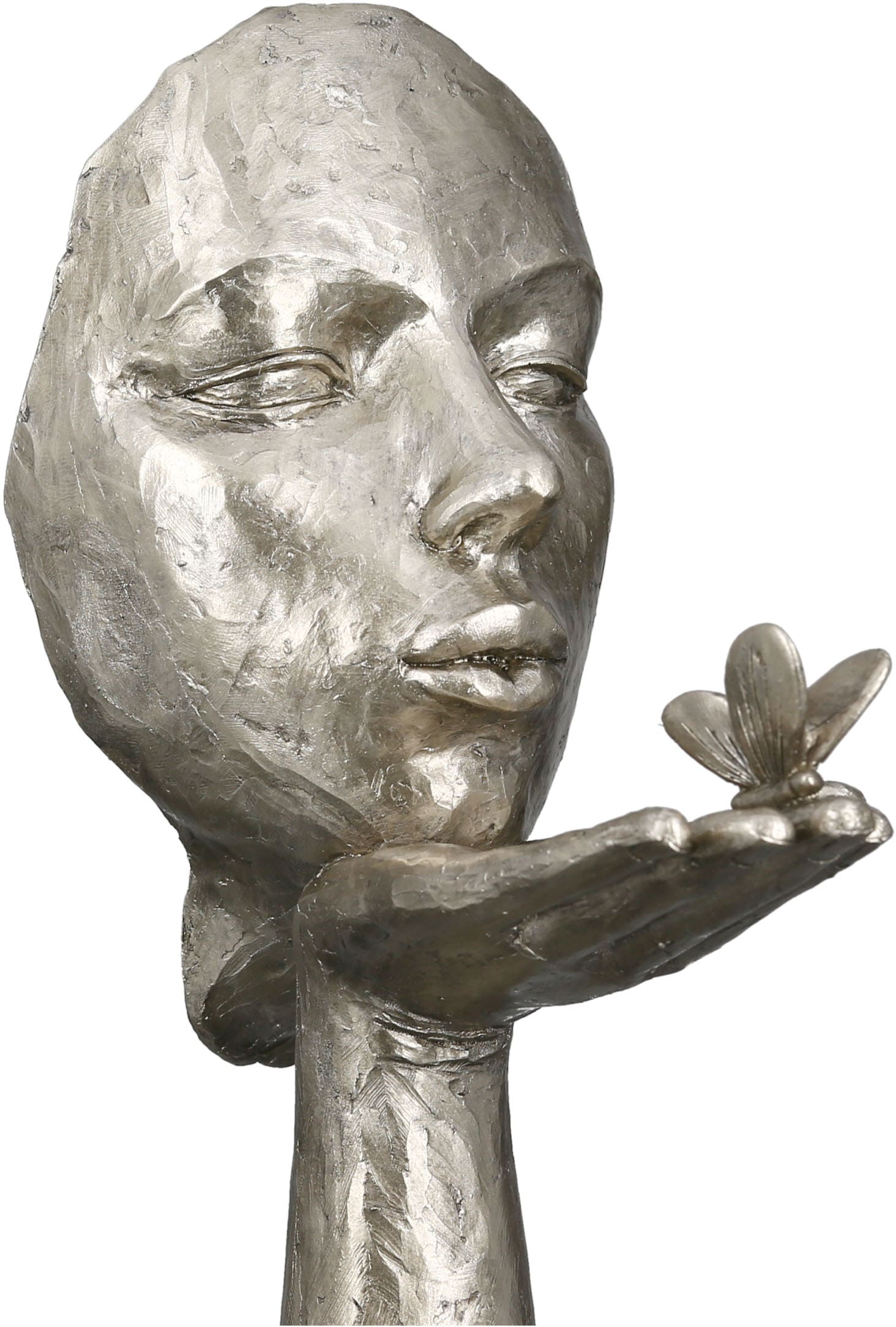 GILDE Dekofigur »Skulptur Desire, kaufen silberfarben, antikfinish«, Polyresin