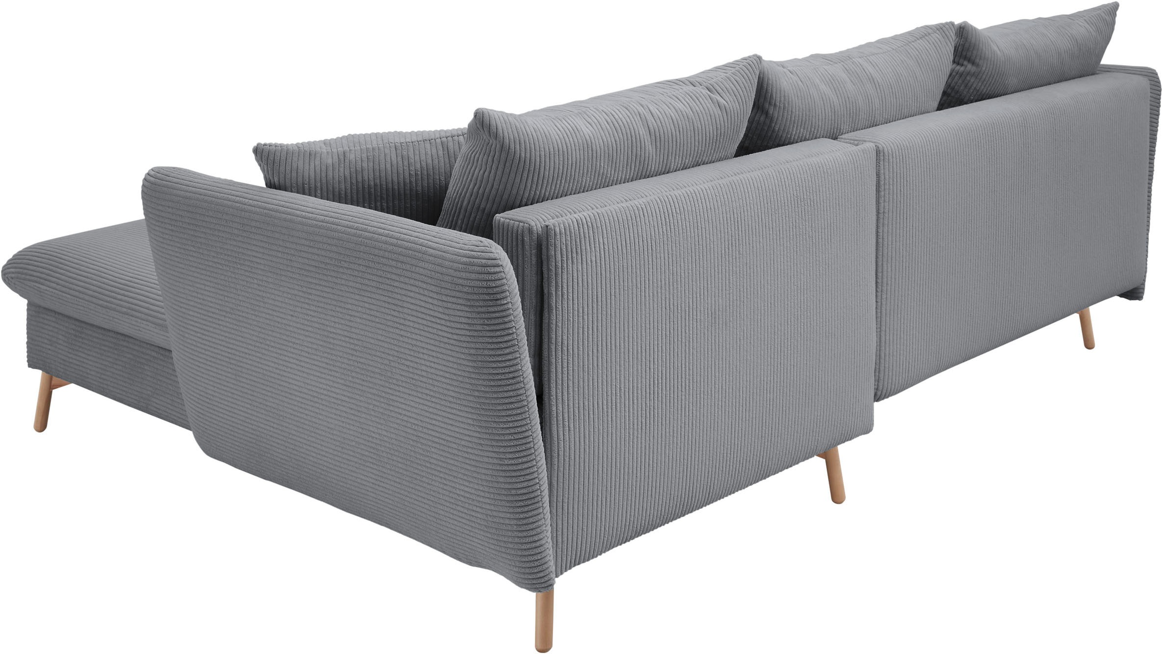 GOODproduct Ecksofa »MERLE, 258 cm, L-Form, traumhafter Cord,« mit Bettfunktion und Bettkasten, Liegefläche 224 x 139