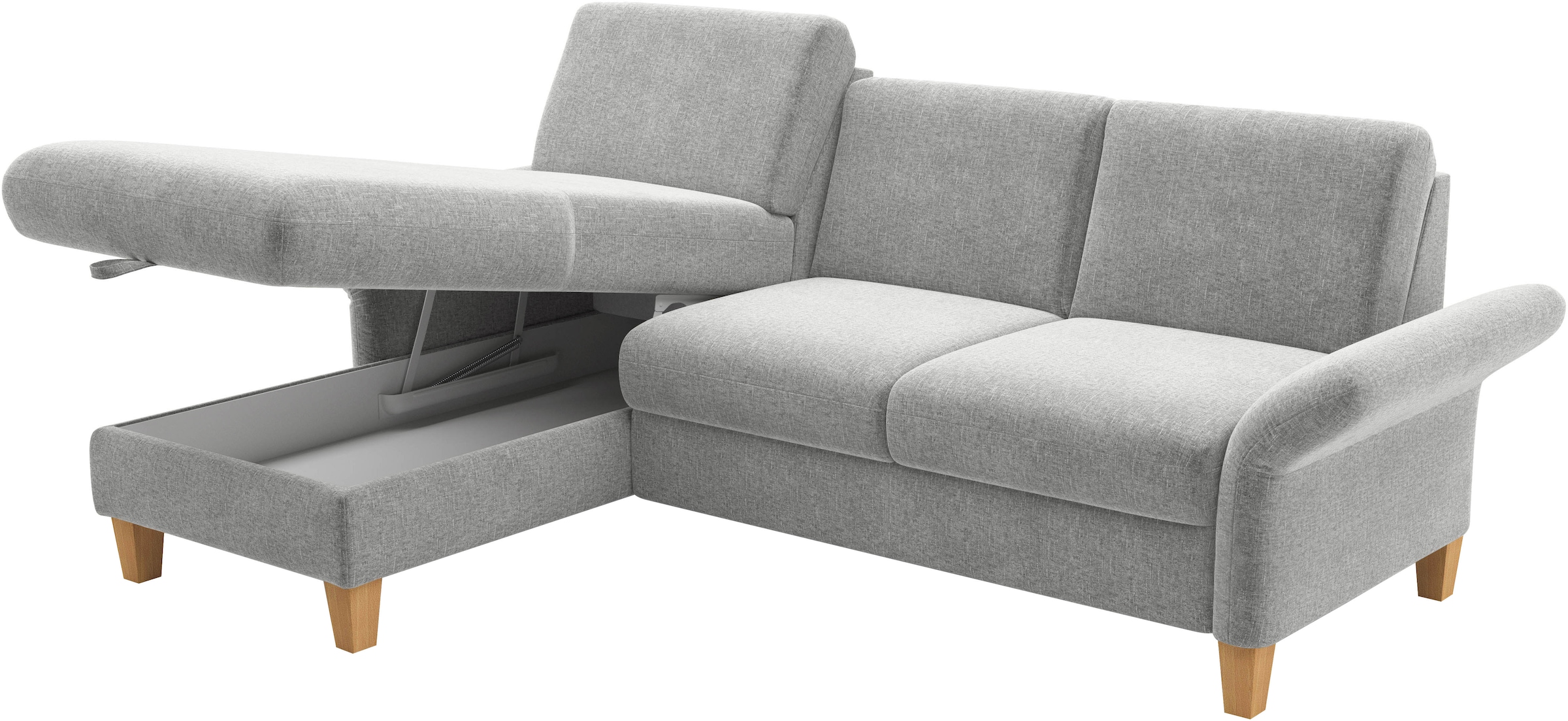 Home affaire Ecksofa »Rochelle, L-Form«, wahlweise mit Armteilverstellung, Bettfunktion und Bettkasten