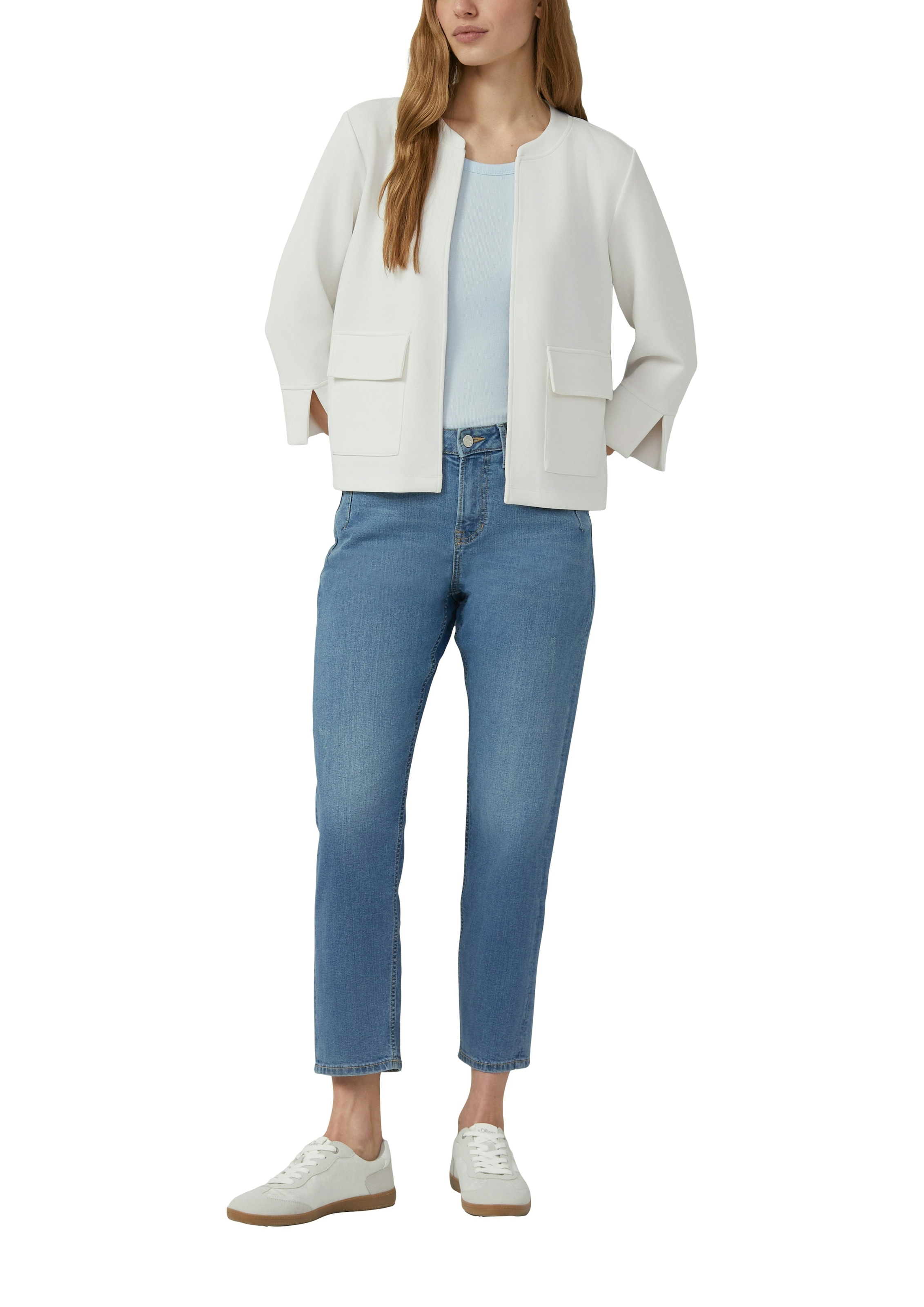 s.Oliver Veste sweat veste sweat courte sans fermeture