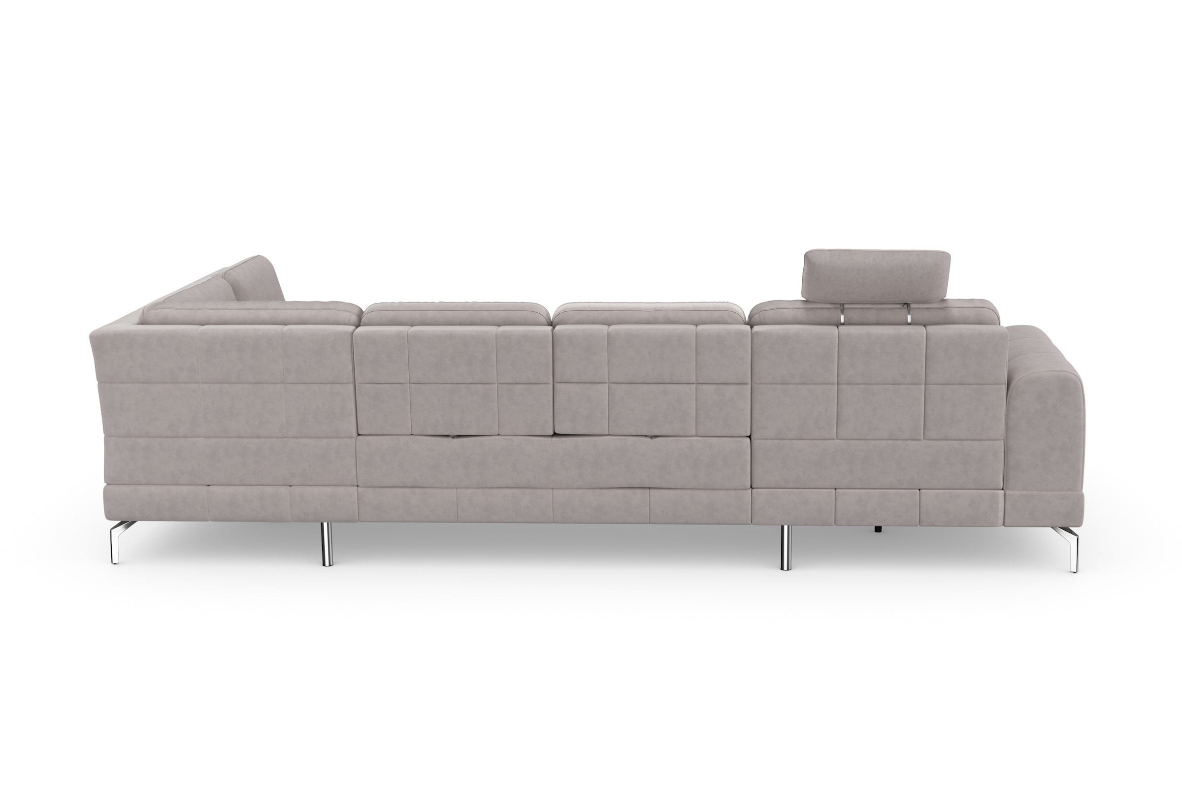 sit&more Wohnlandschaft »Bendigo U-Form«, inklusive Sitztiefenverstellung, Bodenfreiheit 15 cm, in 2 Fussfarben