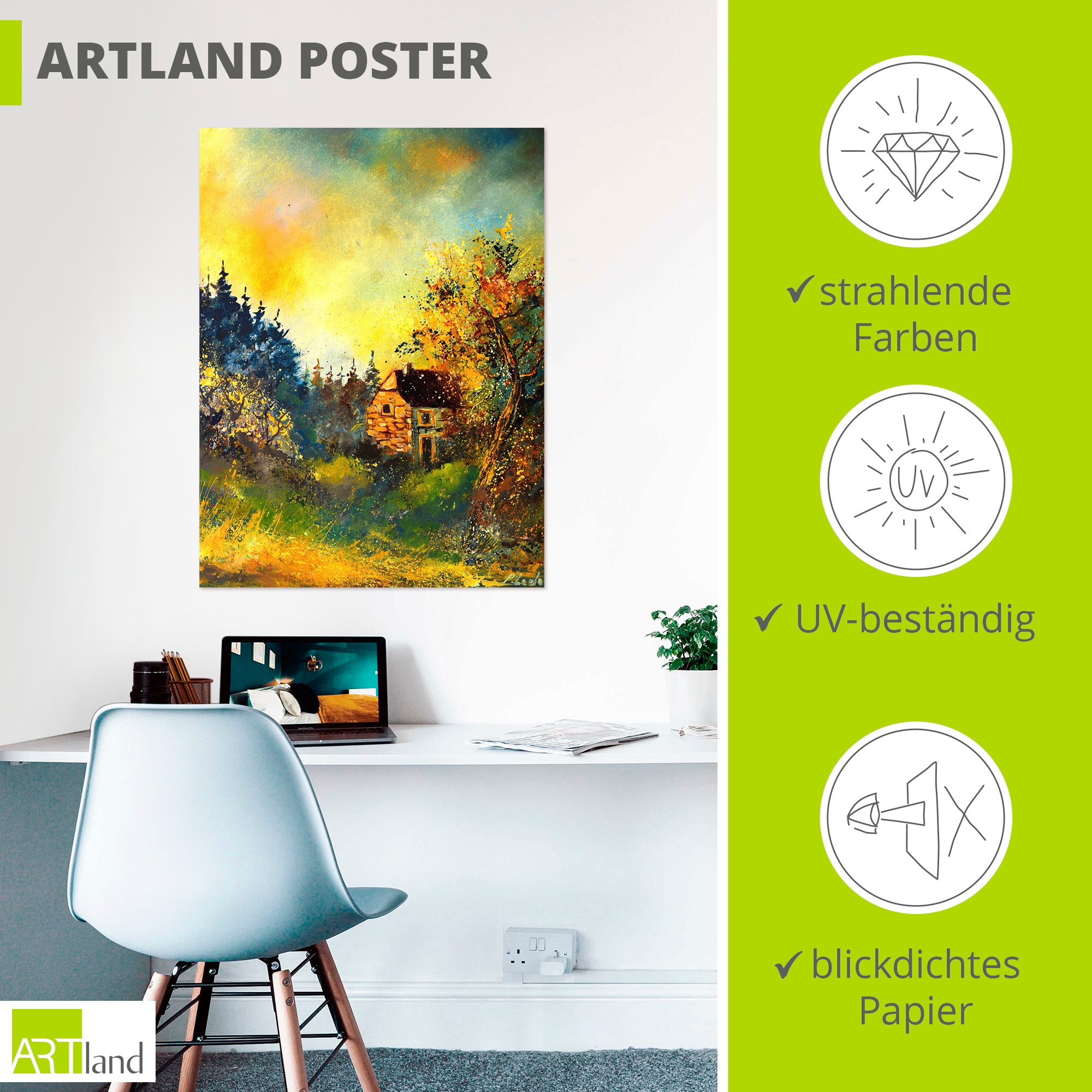 Artland Wandbild »Remote house« Gartenbilder 1 Stk. tlg. als Alubild, Leinwandbild, Poster, Wandaufkleber in verschied. Grössen