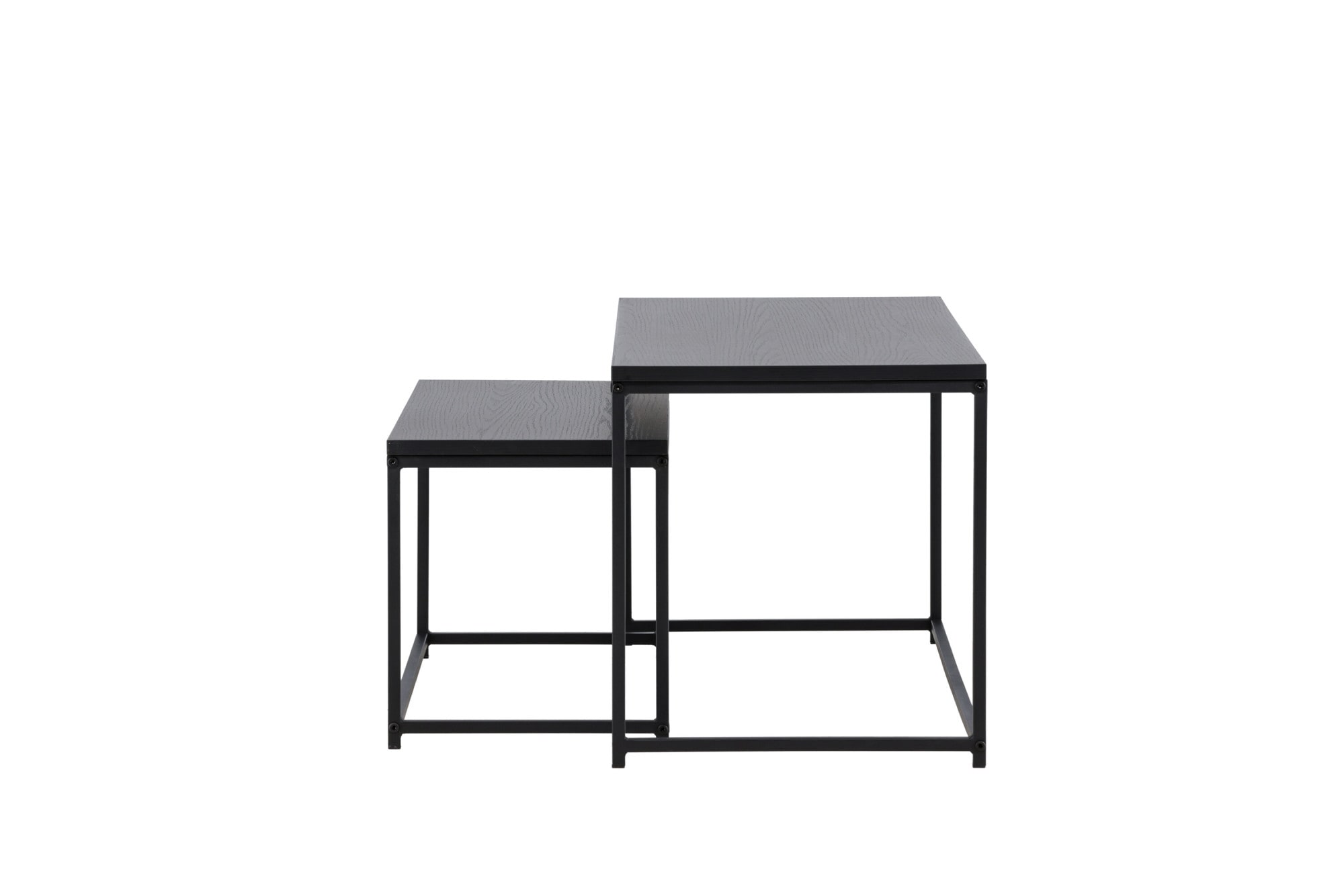 Venture Home Couchtisch »Staal, 2-tlg Couchtisch-Set 100 × 43 cm in Schwarz, kombinierbar« Set, 2 Stk. tlg. Sofatisch-Set, MDF, Stahlbeine, schwarz, rechteckig, flexibel