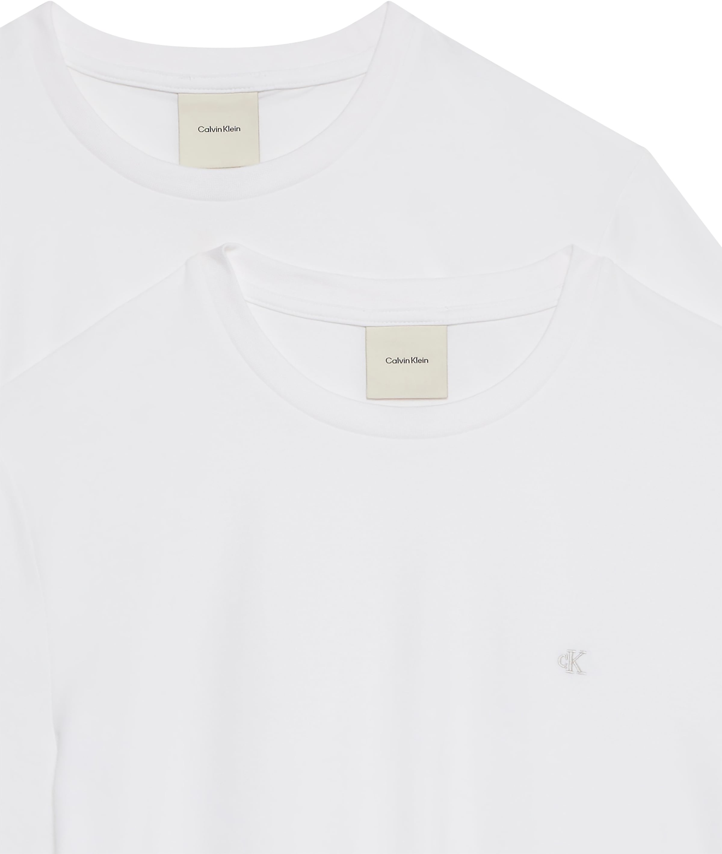 Calvin Klein T-shirt »2 Pack SS STRETCH COTTON SLIM TEE« Paquet, 2 col rond, coupe slim