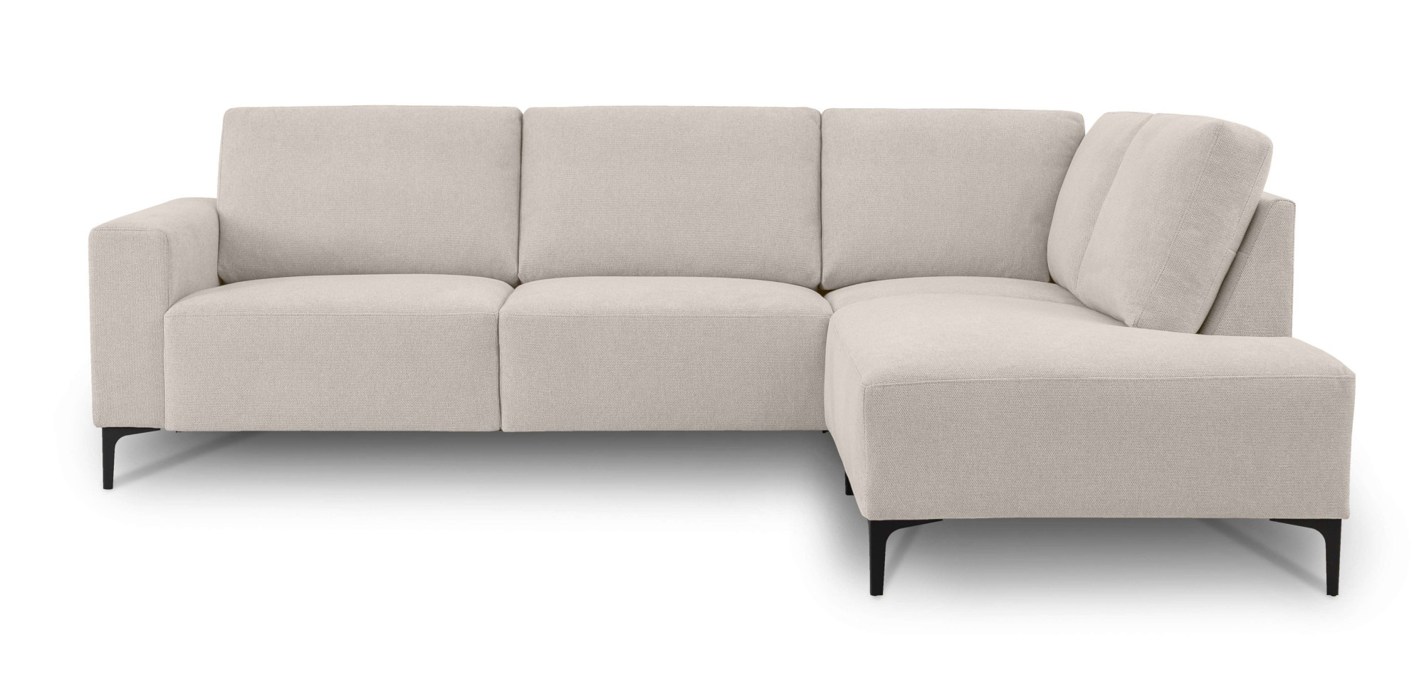 Home affaire Ecksofa »Tournon, L-Form, Breite 256 cm, Webstoff, Chenille«, Designsofa im nordischen Stil, Wellenunterfederung, Metallfüsse