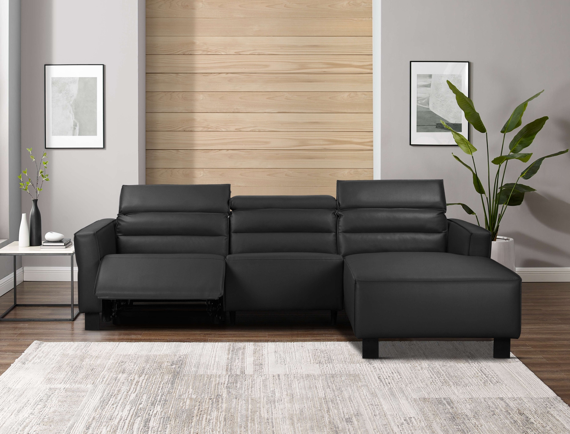 Home affaire Ecksofa »Carpari, L-Form, 263 cm, manuelle o. elektrische Relaxfunktion,« USB A/C und Kopfteilverstellung