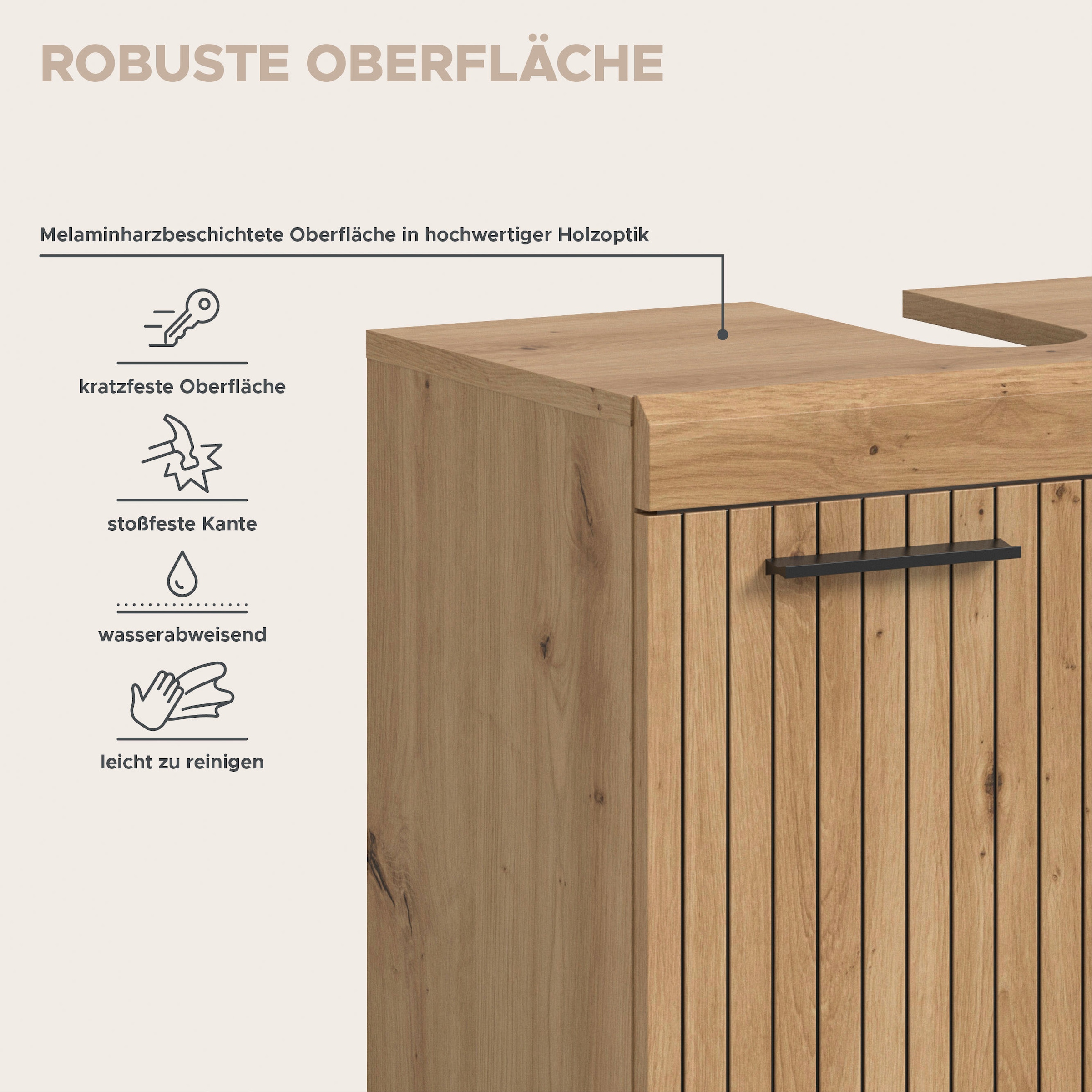 welltime Badmöbel-Set »SIENA, 2 teilig, inklusive LED Beleuchtung, bestehend aus:« Set, TOPSELLER!, 2 Stk. tlg.