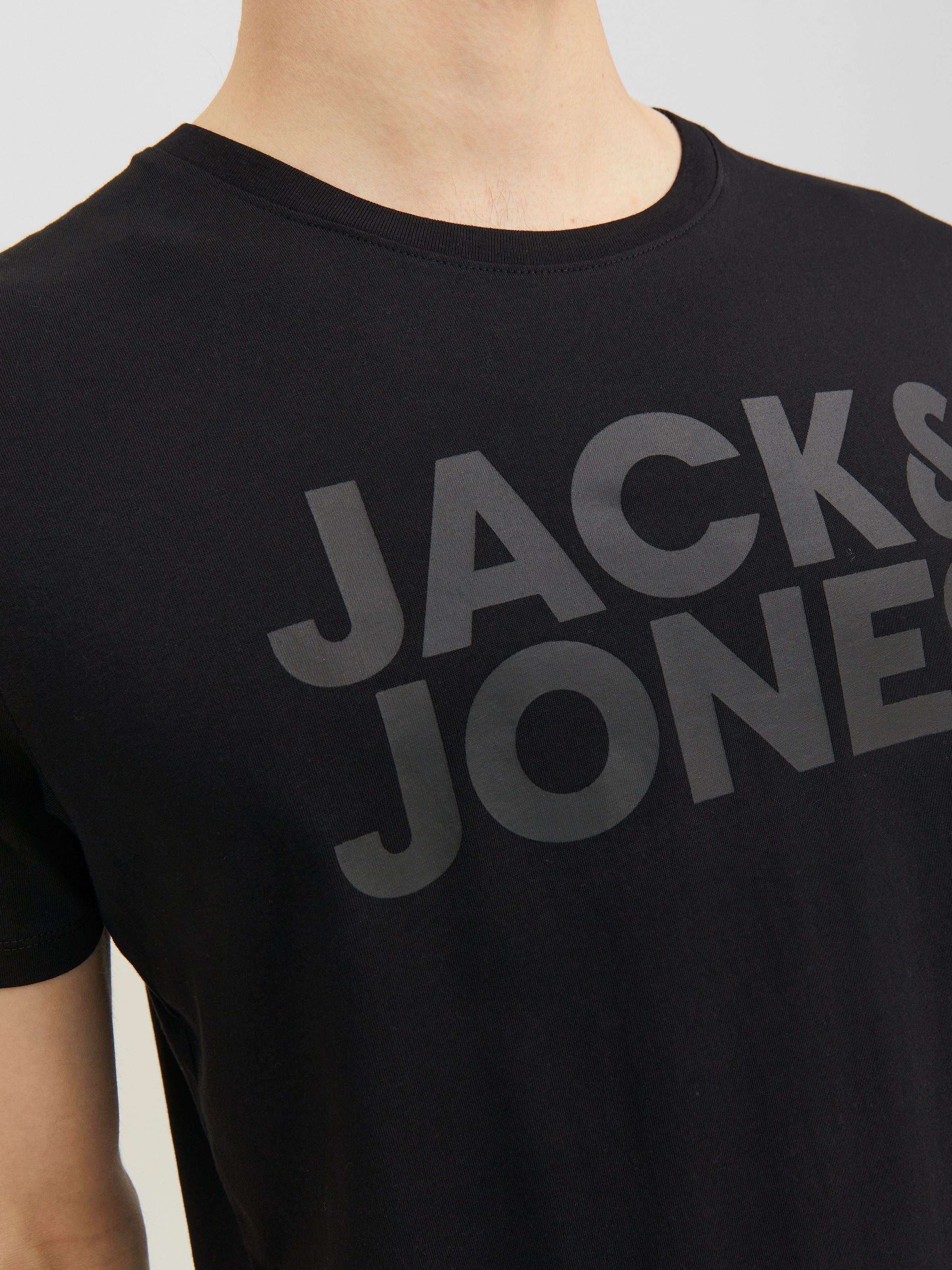 Jack & Jones Rundhalsshirt »JJECORP mit Logo-Print und klassischem Rundhals« Baumwolle, regular fit