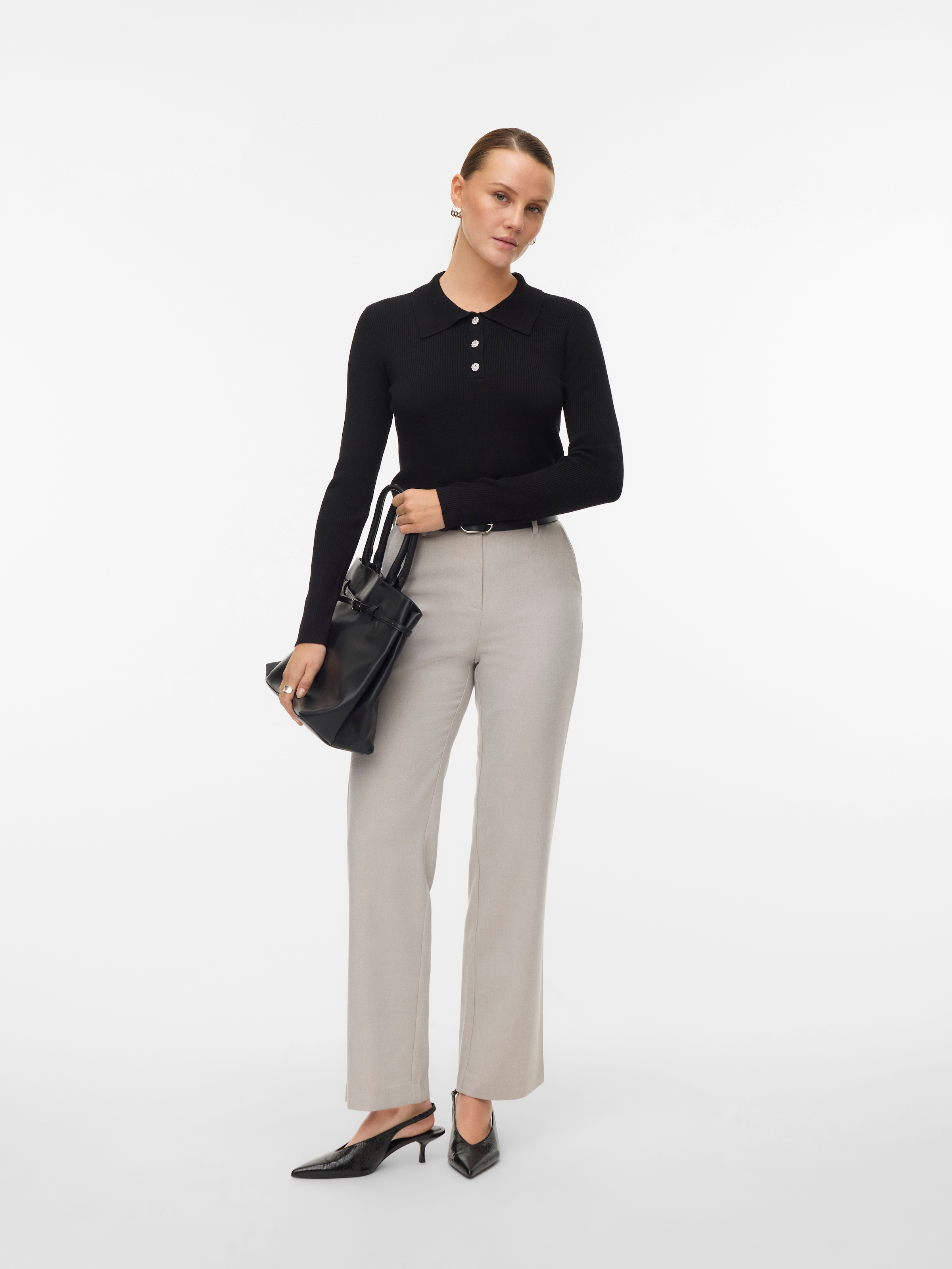 Vero Moda Pantalon de costume »VMZAMIRA BESTIE MW STRAIGHT PANT NOOS«