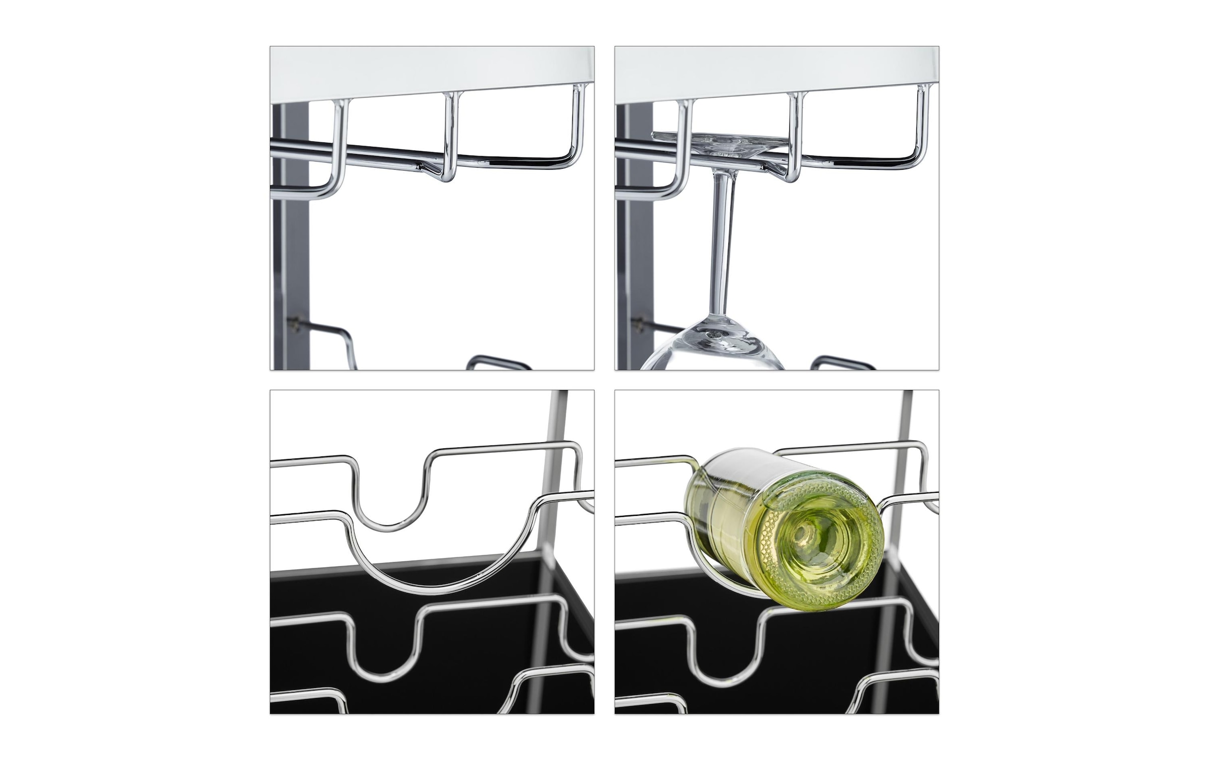 relaxdays Chariot de service »Baron 75 x 40 x 70 cm«