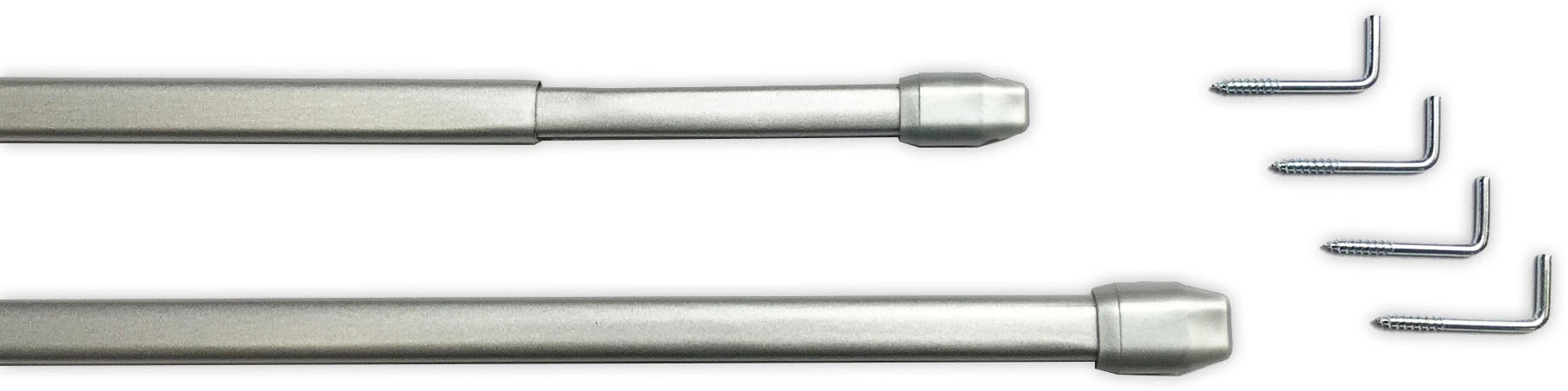 Image of indeko Scheibenstange "Scheibenstange ausziehbar 1-läufig, 2 Stück" Ø 11 mm 1 läufig-läufig ausziehbar