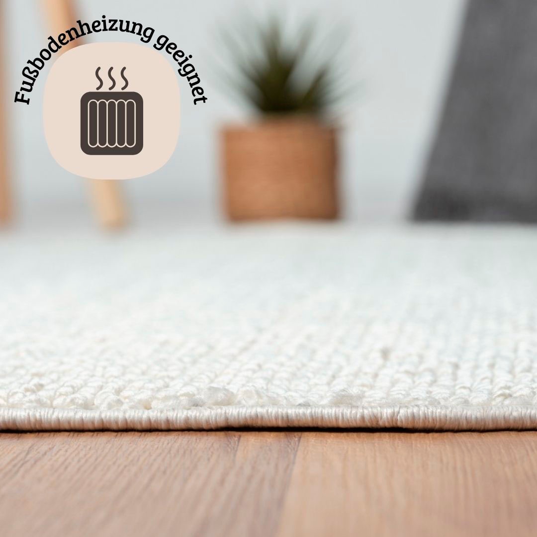 my home Teppich »Vals«, rund, 7 mm Höhe, Uni Farben, meliert, Sisal-Optik, auch in rechteckig erhältlich