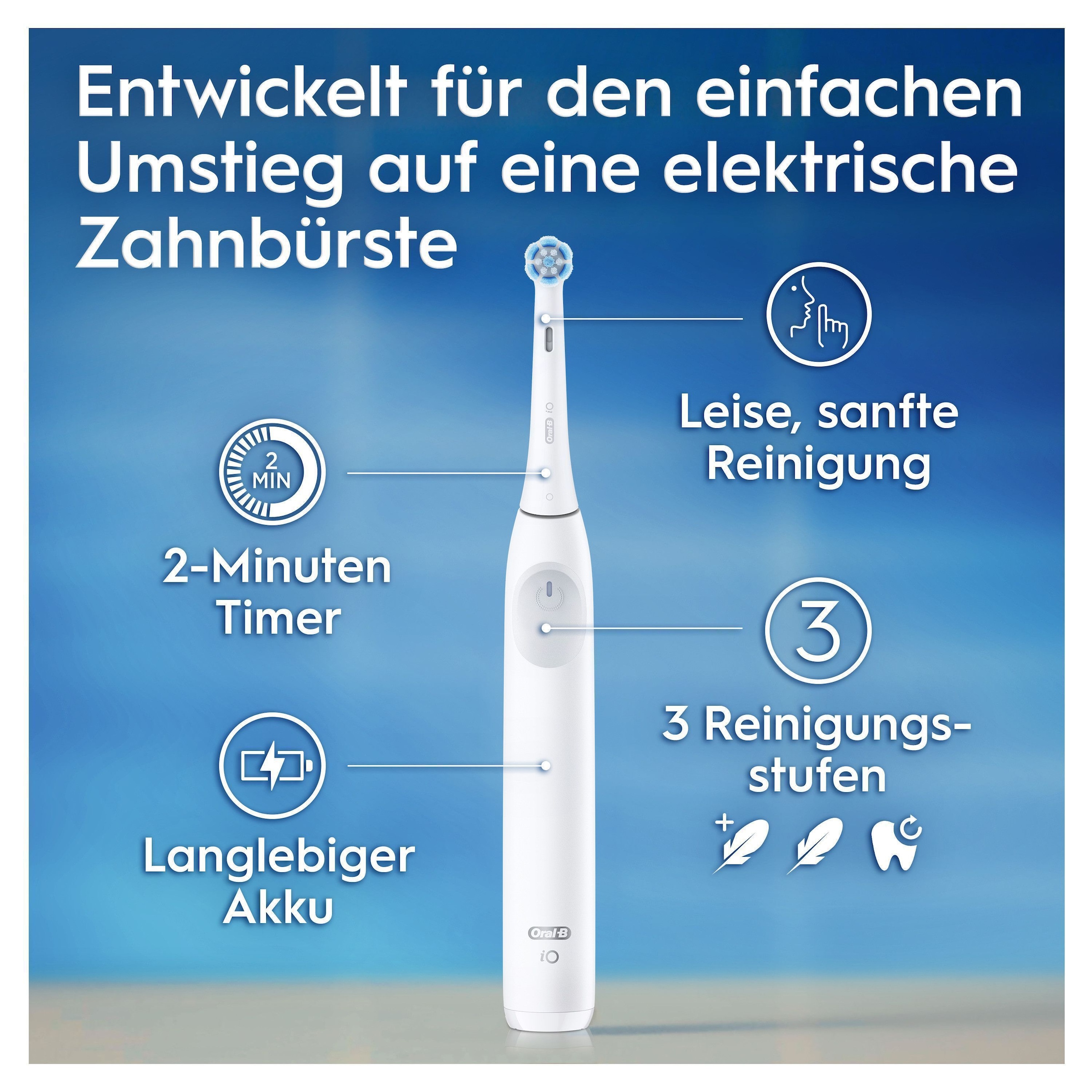 Oral-B Brosse à dents électrique »iO Series 2« 1 cuis Aufsteckbürsten für die ultimative Reinigung