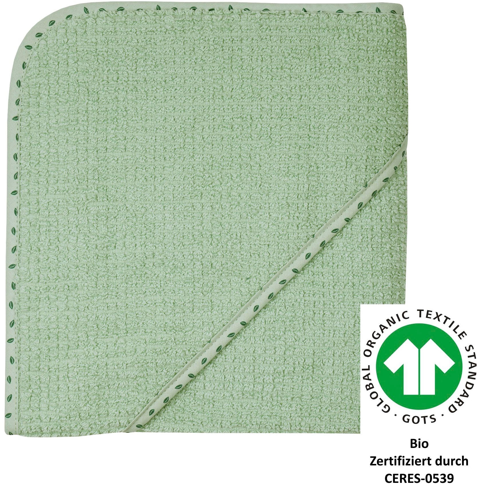 Image of Wörner Kapuzenhandtuch "at home helloliv Kapuzenbadetuch 80/80" Biobaumwolle, Strick-Optik