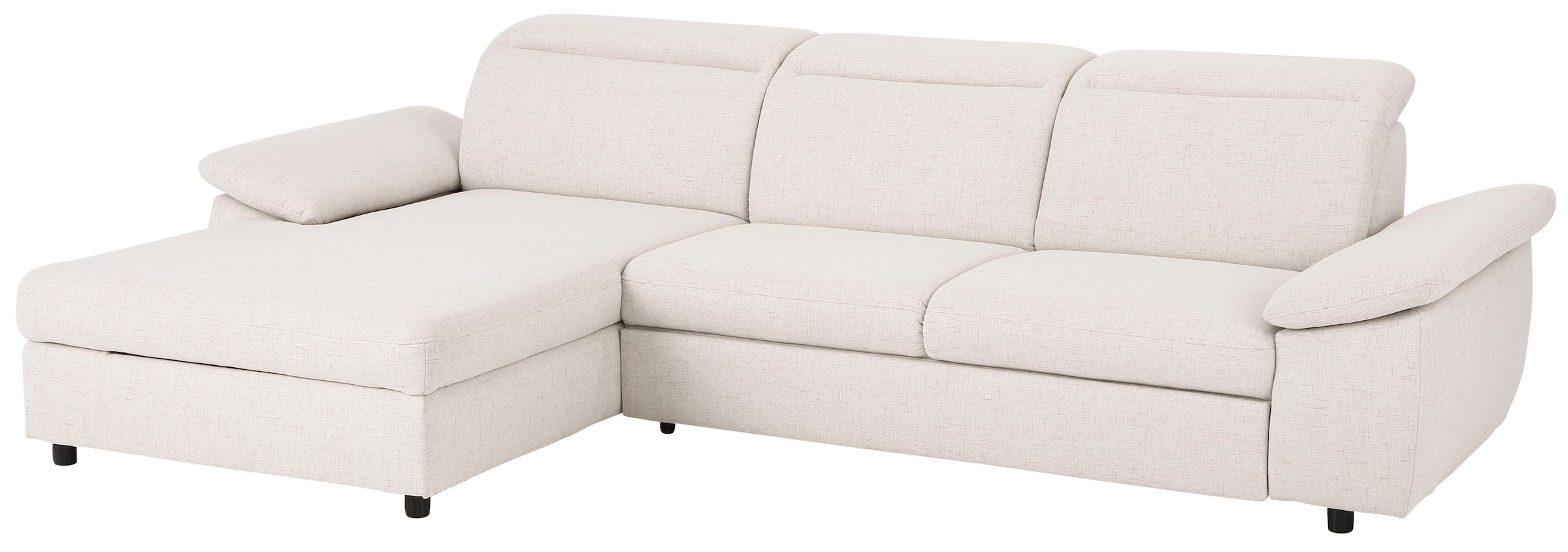 Home affaire Ecksofa »Mauritius L-Form«, mit Kopfteil- und Armlehnverstellung, mit Bettfunktion und Bettkasten