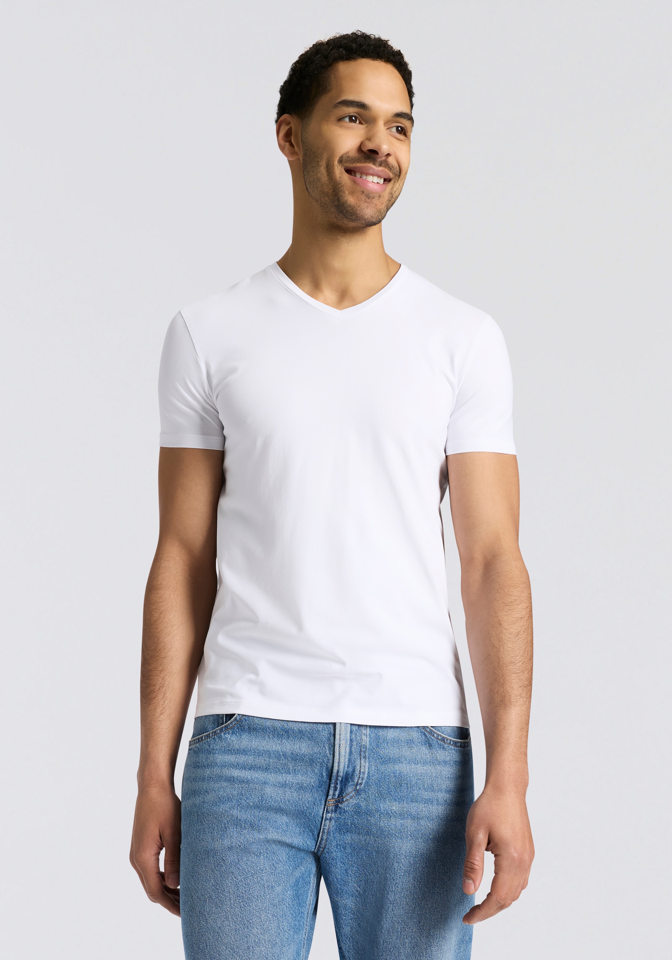 HUGO T-shirt »HUGO-V« Paquet, 2er,  V-Ausschnitt, Slim-Fit, HUGO Logo-Print