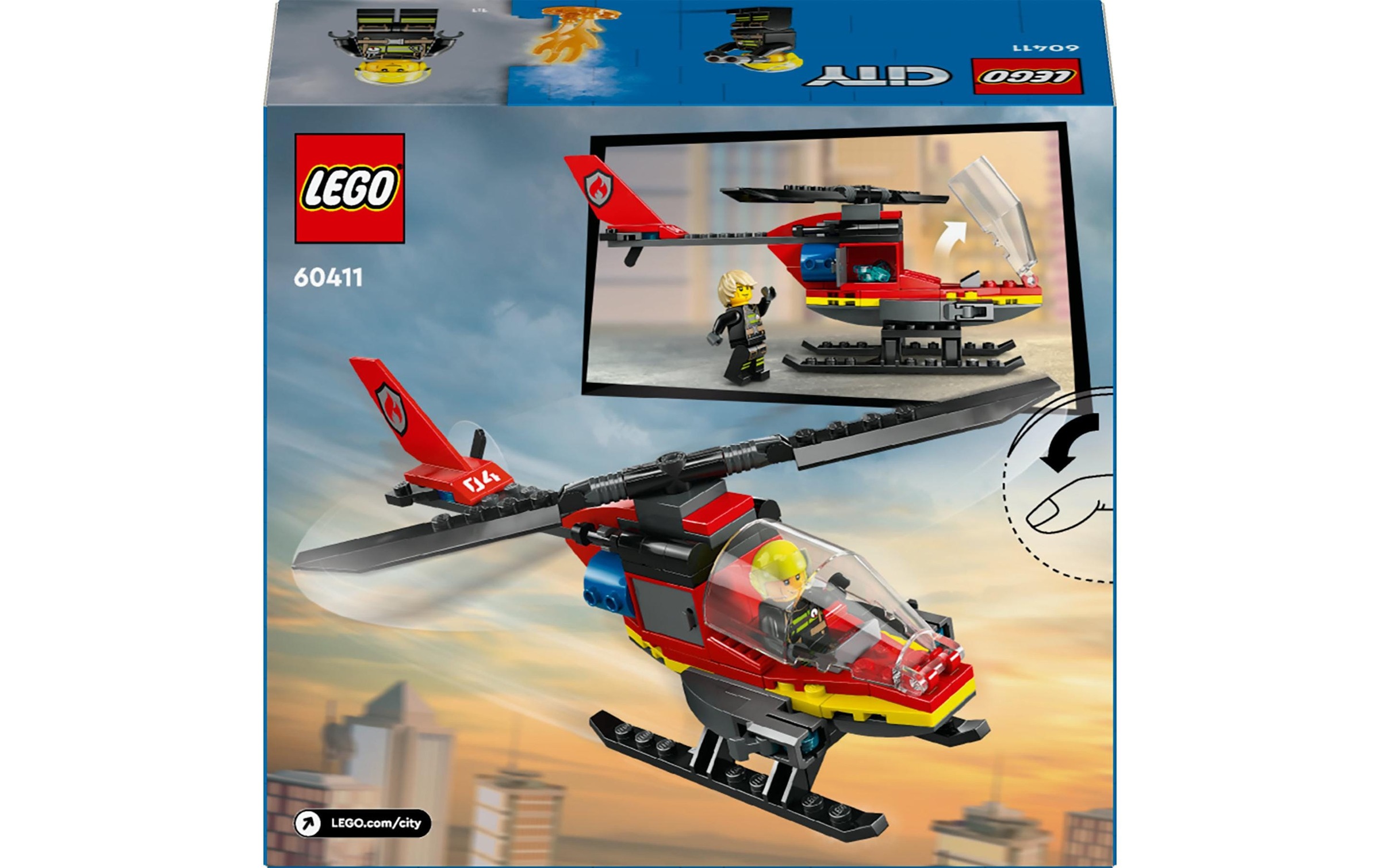 LEGO® Spielbausteine »Feuerwehrhubschrauber 60411«, (85 St.)