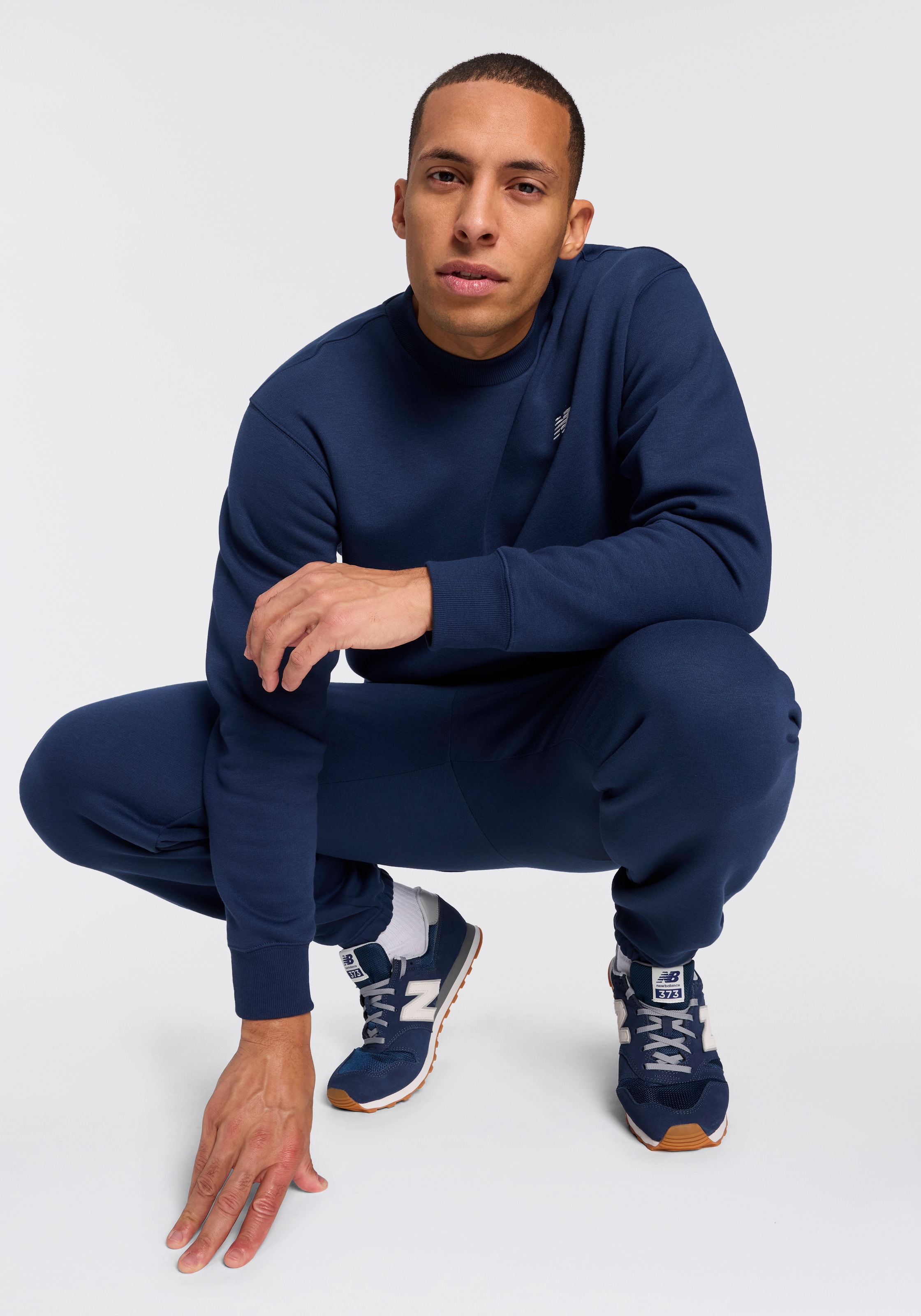 New Balance Sweat-shirt , avec col rond, en coton et polyester
