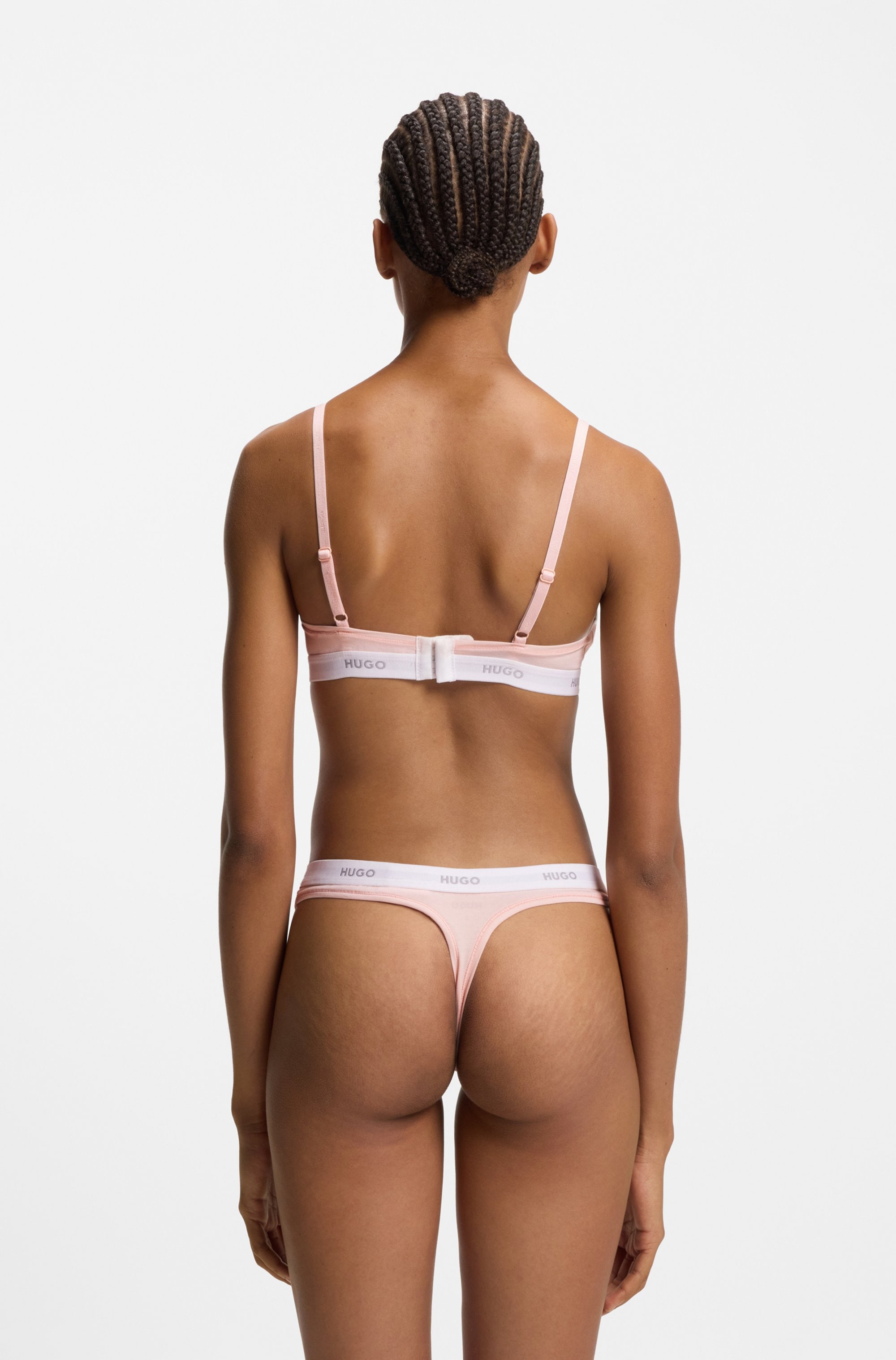 HUGO Underwear Soutien-gorge triangle »aus Stretch-Baumwolle mit Logo-Unterbrustband« mit herausnehmbaren Polstern, geformte Körbchen