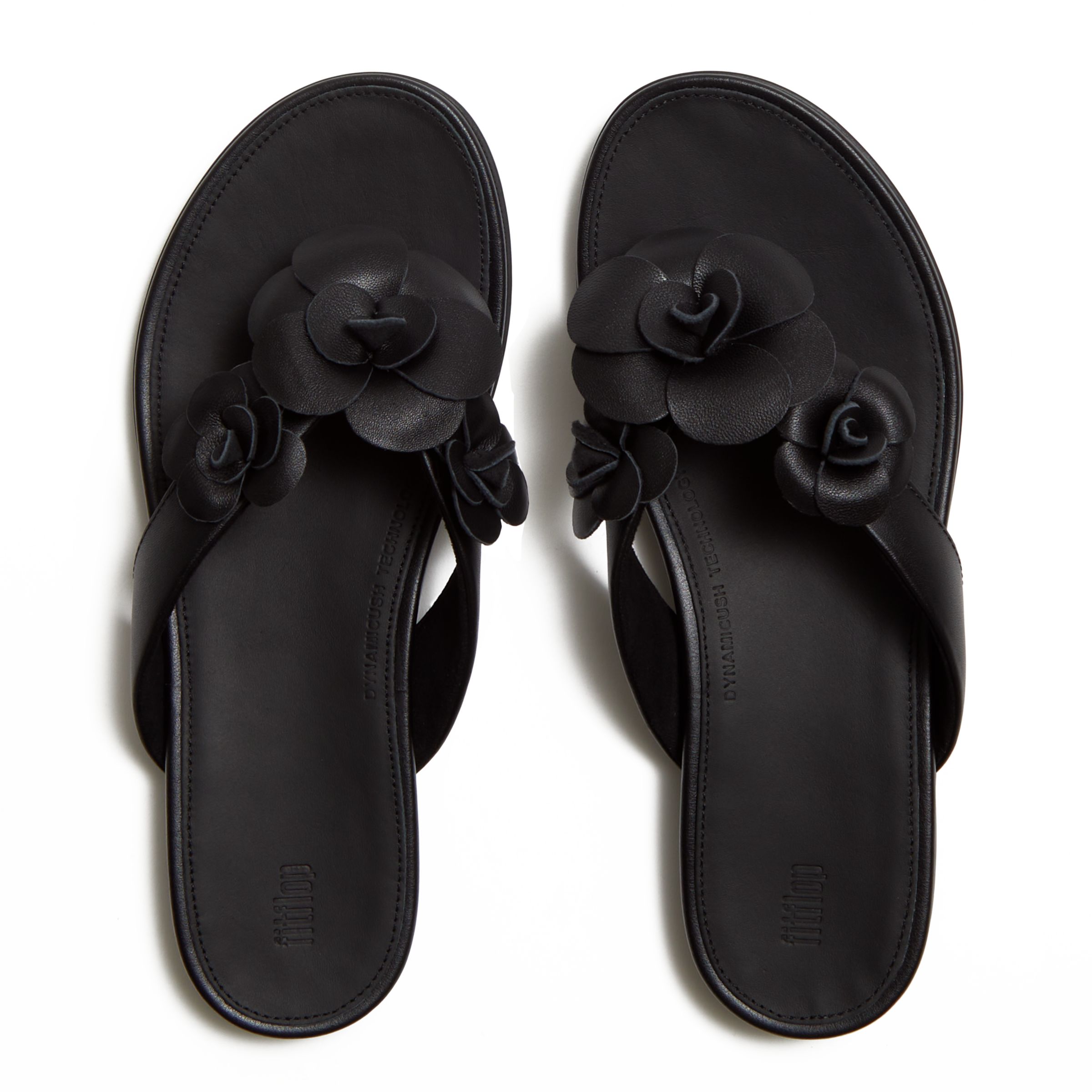 Fitflop Dianette »GRACIE FLOWER LEATHER FLIP-FLOPS«  Tongs séparateurs d'orteils, chaussure d'été avec fleur voyante