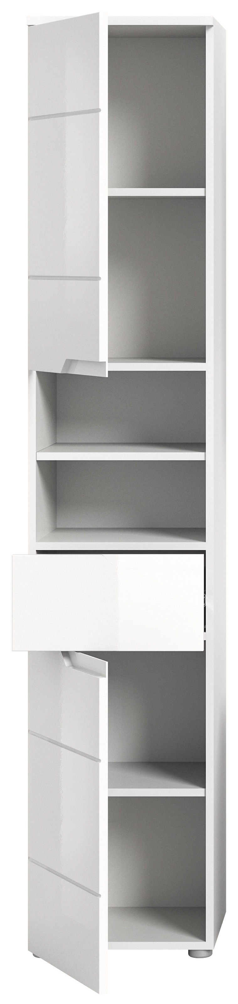 welltime Armoire haute »CAPRI, Höhe 193 cm, 2 Türen mit Soft-Close-Funktion, 1 Schubkasten« Mehrzweckschrank, Universalschrank, Badschrank, Badhochschrank