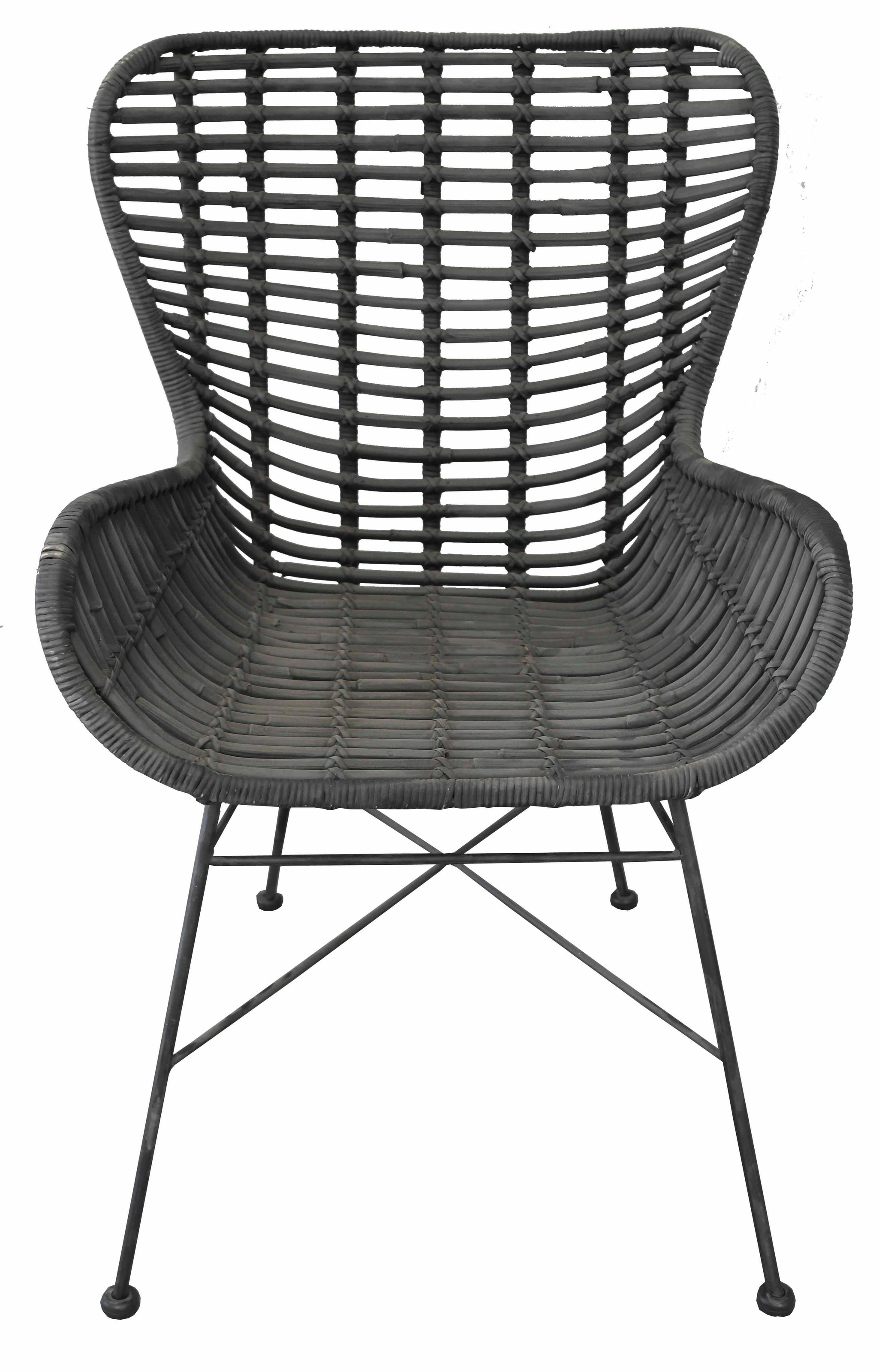 SIT Fauteuil »Rennes Rattan-Sessel mit Armlehnen & stabilem Metallgestell« Fauteuil en rotin fait main avec accoudoirs courbés