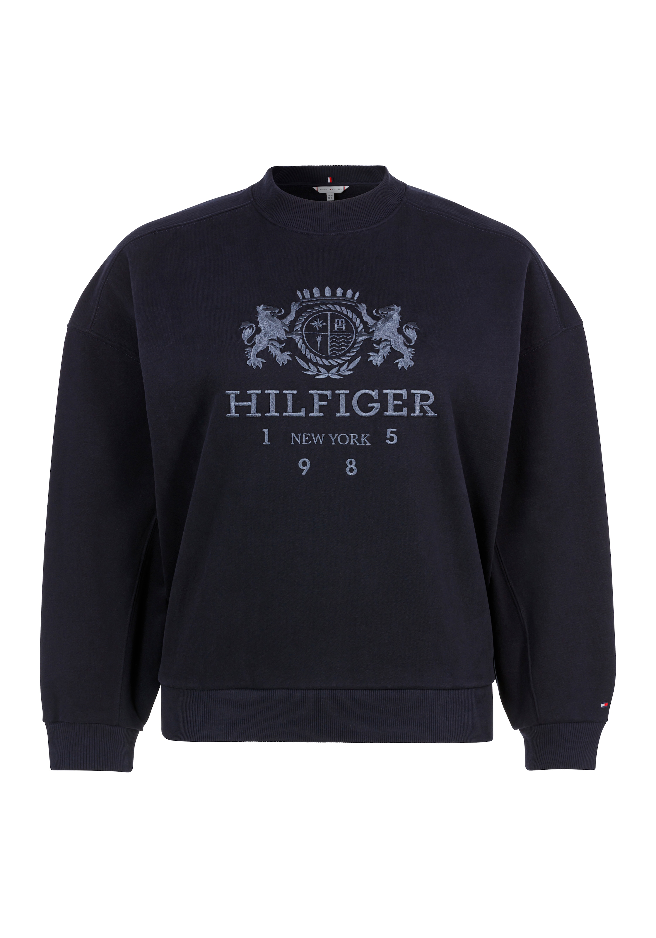 Tommy Hilfiger Curve Sweatshirt »CRV RLX VARSITY CREST SWTSHRT«, in Grossen Grössen