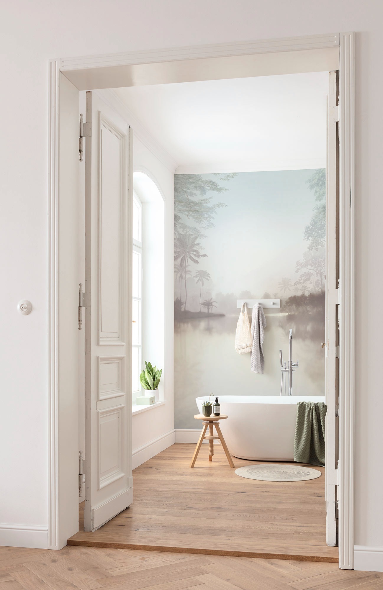Komar Vliestapete »Digitaldruck Vlies - Lac Tropical Pure - Grösse 200 x 280 cm«, bedruckt, Wohnzimmer, Schlafzimmer