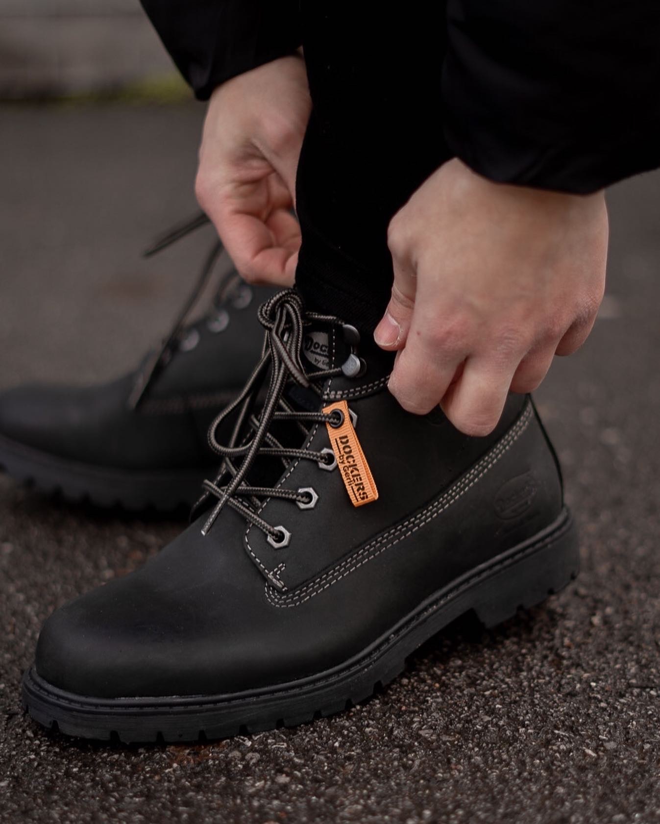 Dockers by Gerli Bottes d'hiver  worker boots, bottines à lacets avec talon bloc