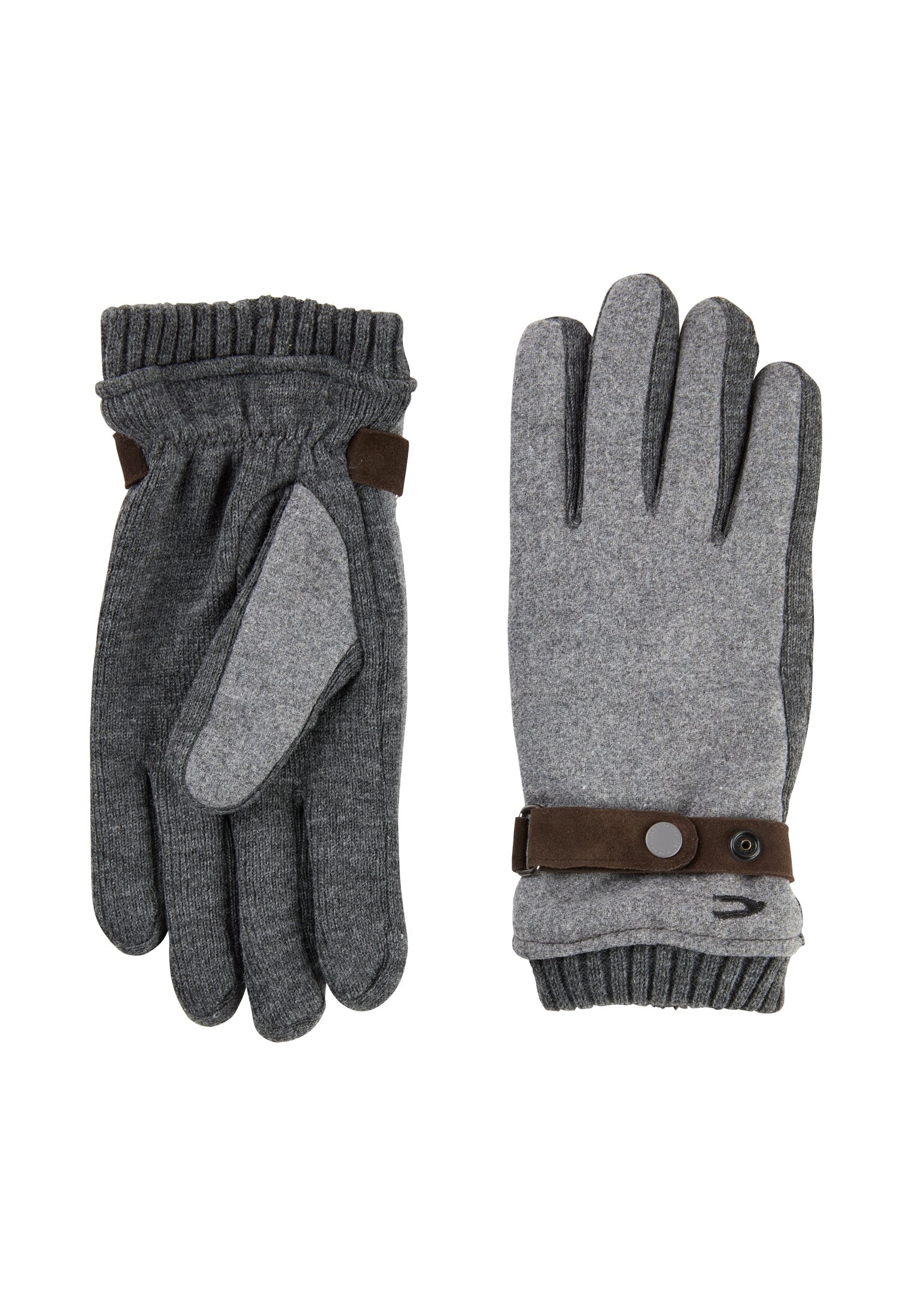camel active Gants tricotés mit Schnalle und Druckknöpfen, Woll-Anteil