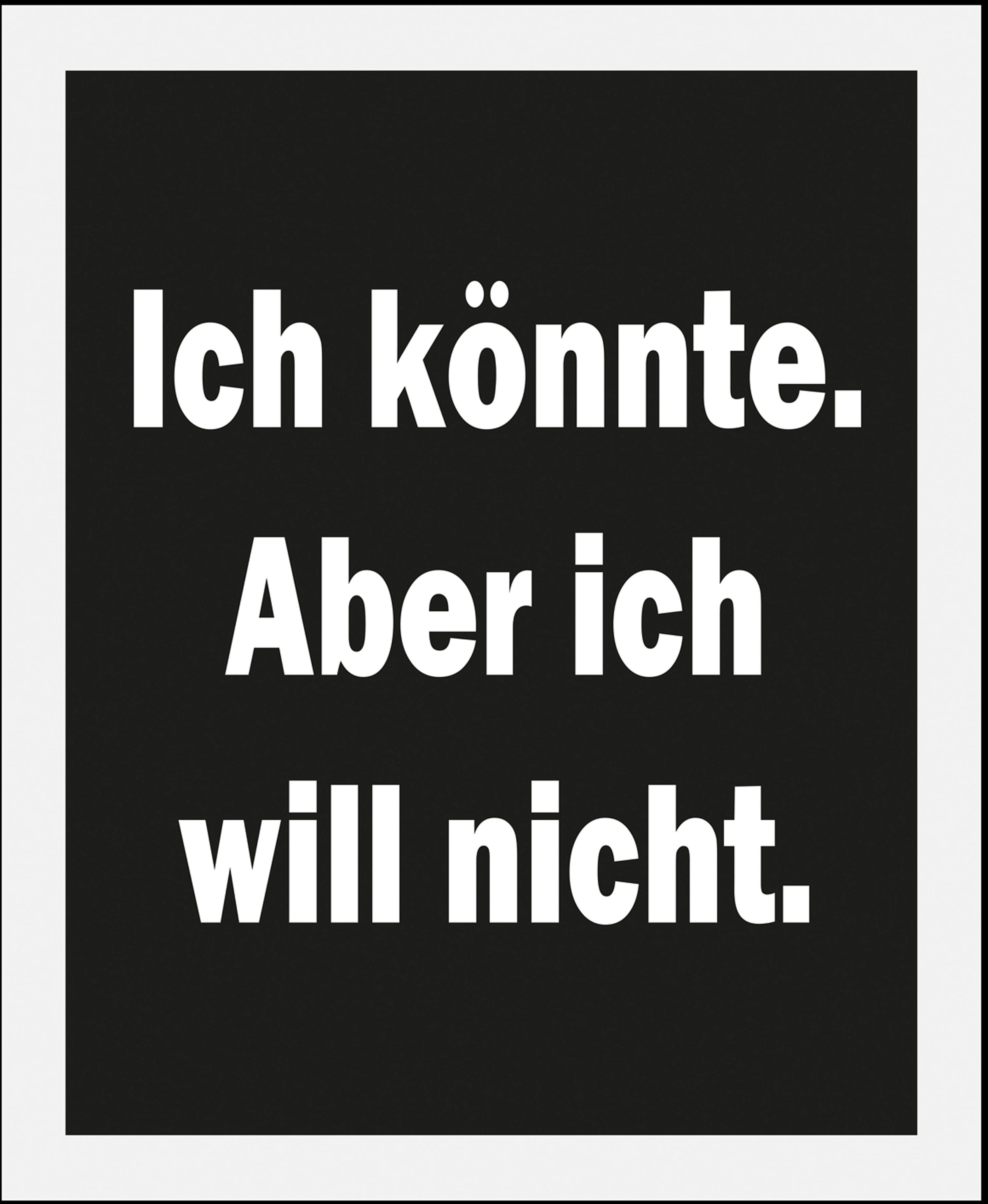 Image of queence Bild "Ich Könnte" Humor Schriftzüge Sprüche & Texte 1 Stk. tlg. gerahmt