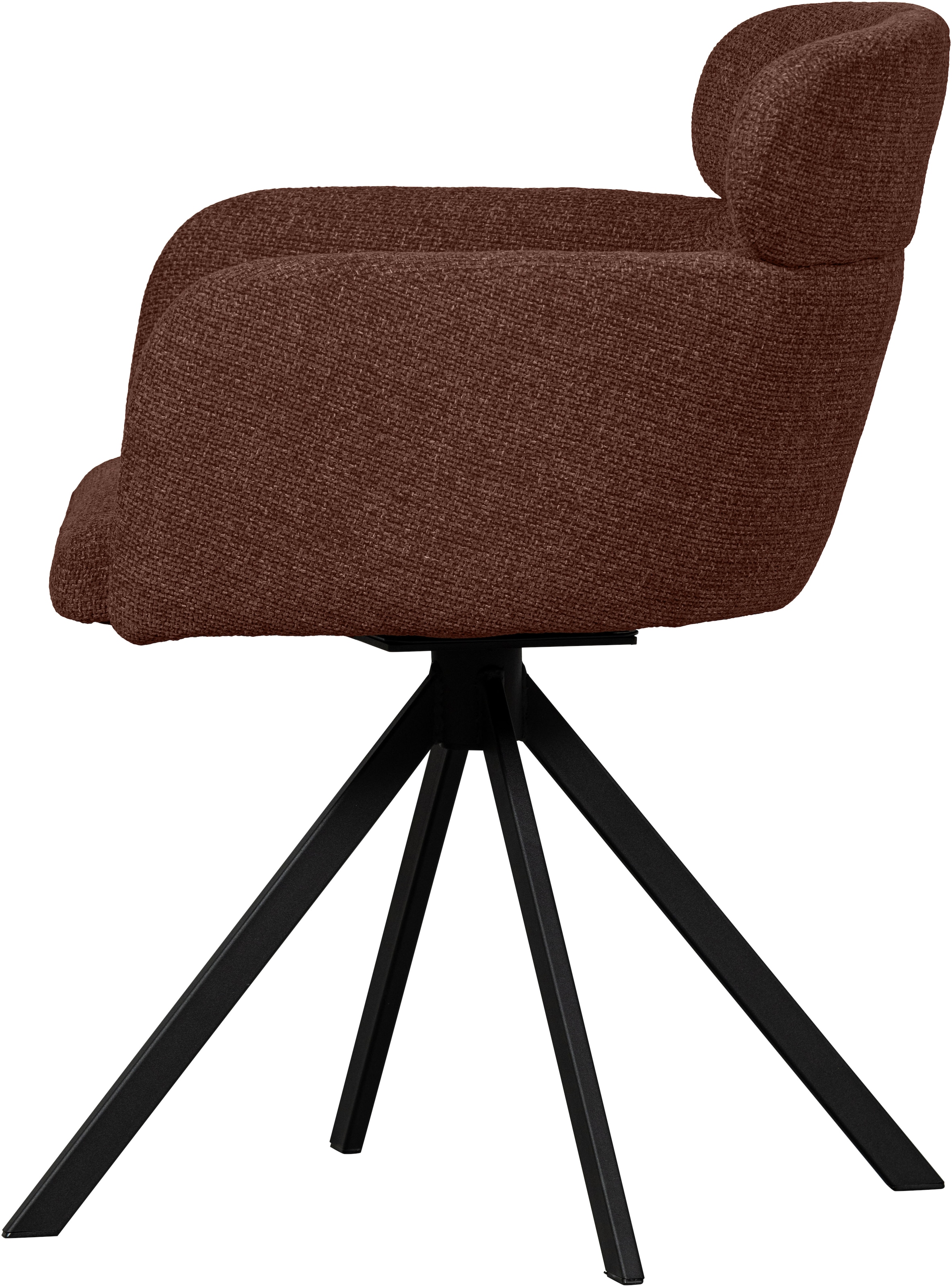 WOOOD Esszimmerstuhl »Fenne aus Kunstleder mit Drehgestell aus Metall H 80 x B 58 cm« (Set) 2 Stk.Polterstuhl mit Drehfuss, gewebtem Stoff, Höhe 80 cm