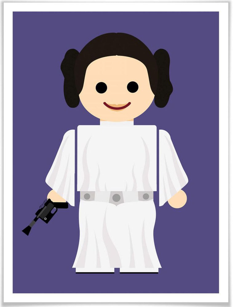 Poster »Playmobil Prinzessin Leia Spielzeug«, Kinder, (1 St.), Poster ohne Bilderrahmen