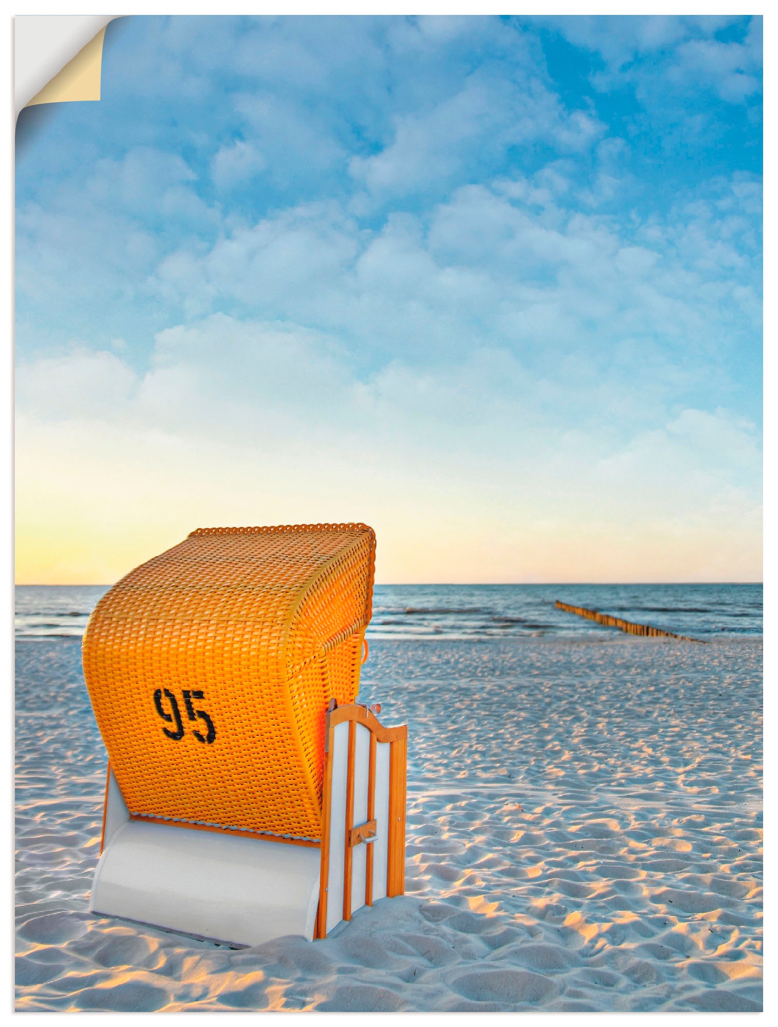 Image of Artland Wandbild »Ostsee7 - Strandkorb«, Strand, (1 St.), in vielen Grössen & Produktarten - Alubild / Outdoorbild für den Aussenbereich, Leinwandbild, Poster, Wandaufkleber / Wandtattoo auch für Badezimmer geeignet bei Ackermann Versand Schweiz